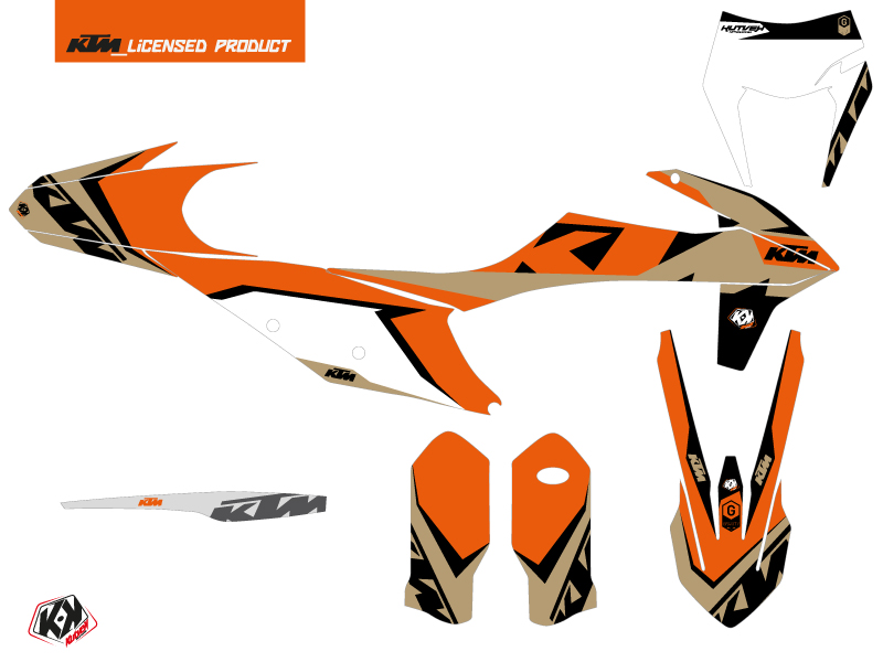 KTM EXC-EXCF Dirt Bike Gravity Graphic Kit Orange Sand