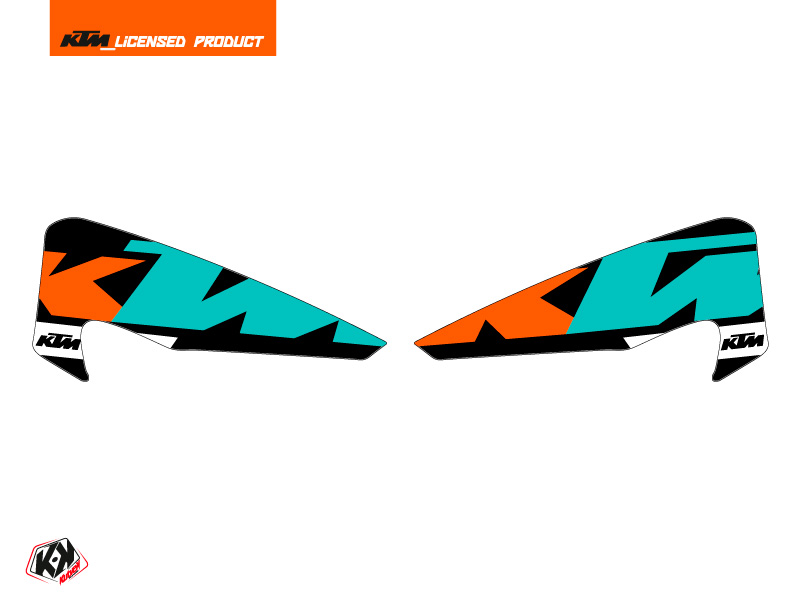 Kit Déco Stickers de protège mains Gravity Moto Cross KTM EXC-EXCF Vert