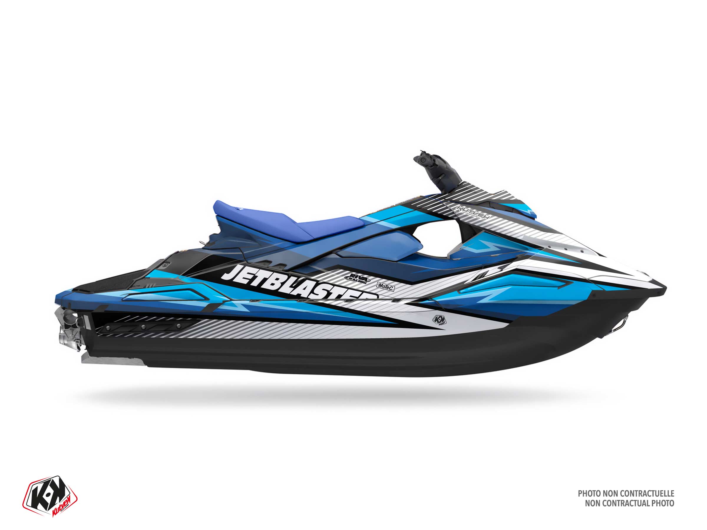 yamaha jet-ski grid  graphic kit blue