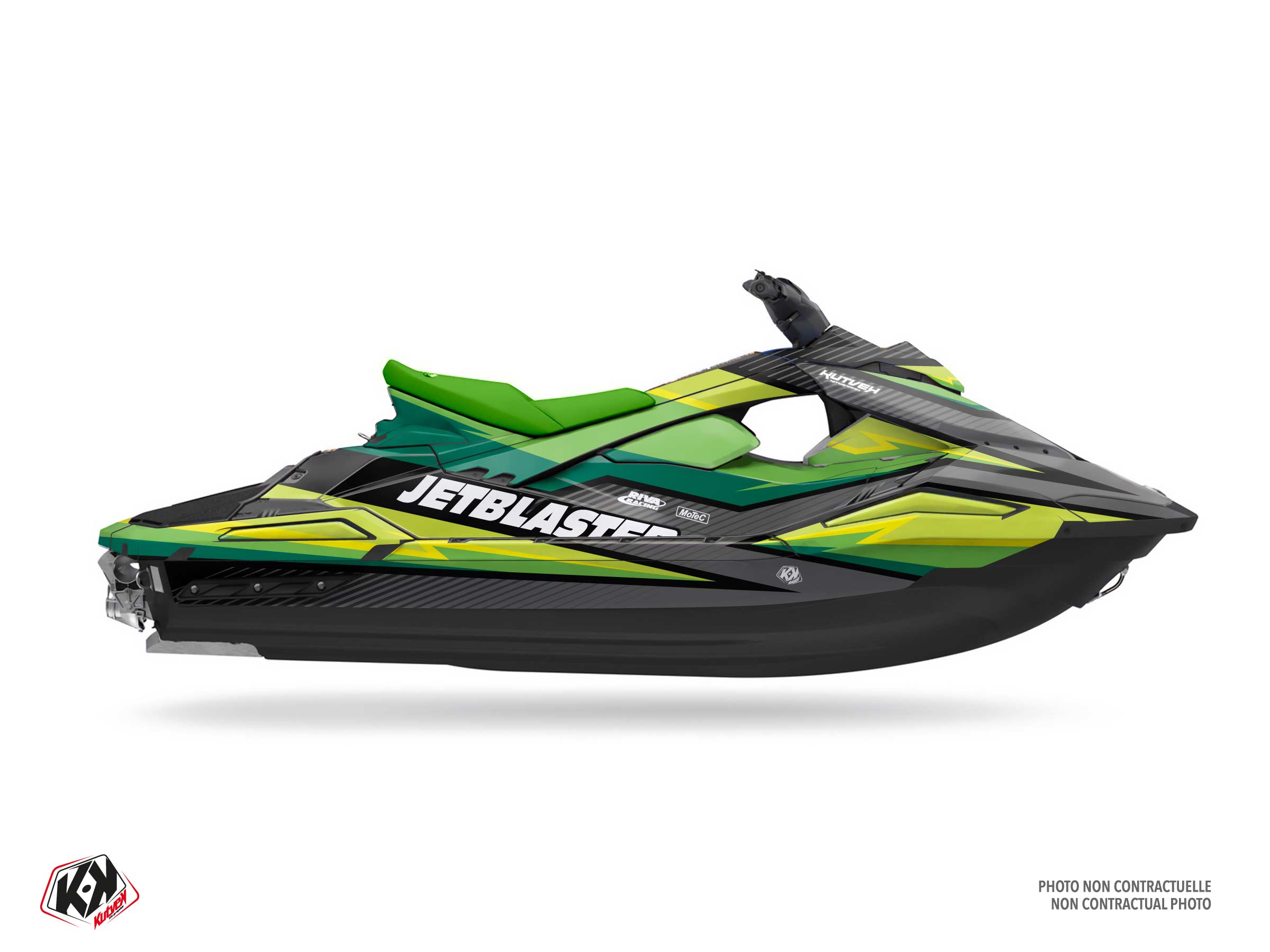 yamaha jet-ski grid  graphic kit green