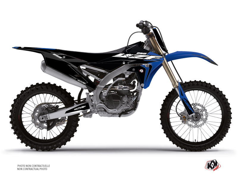 Yamaha 250 YZF Dirt Bike Halftone Graphic Kit Black Blue