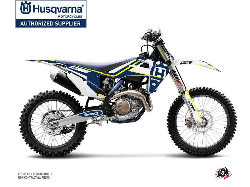 Husqvarna FC 350 Dirt Bike Heritage Graphic Kit Blue White