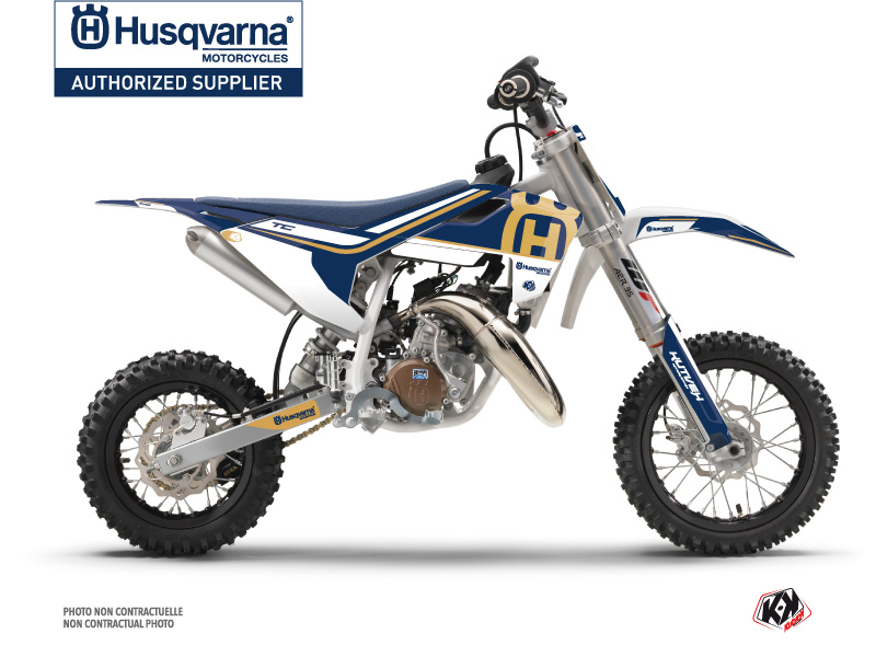 husqvarna dirt bike heritage  graphic kit blue