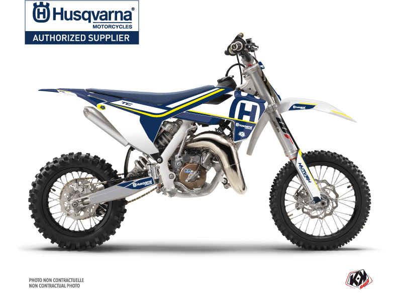 Husqvarna TC 50 Dirt Bike Heritage Graphic Kit Blue White