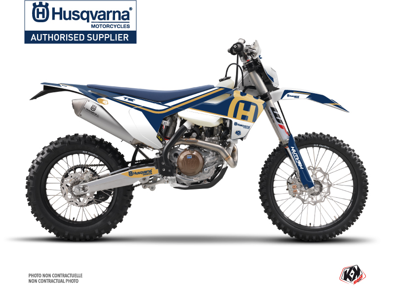 Husqvarna 150 TE Dirt Bike Heritage Graphic Kit Blue