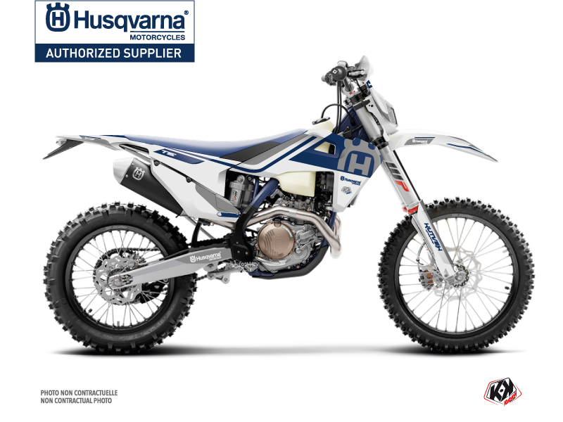 Husqvarna 300 TE Dirt Bike Heritage Graphic Kit White Grey