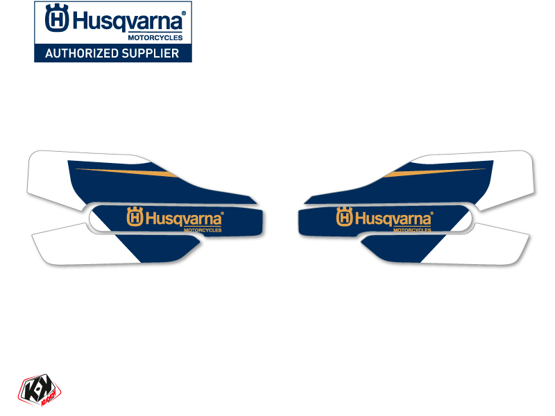 Kit Déco Stickers de protège mains Heritage Moto Cross Husqvarna TE-FE Bleu