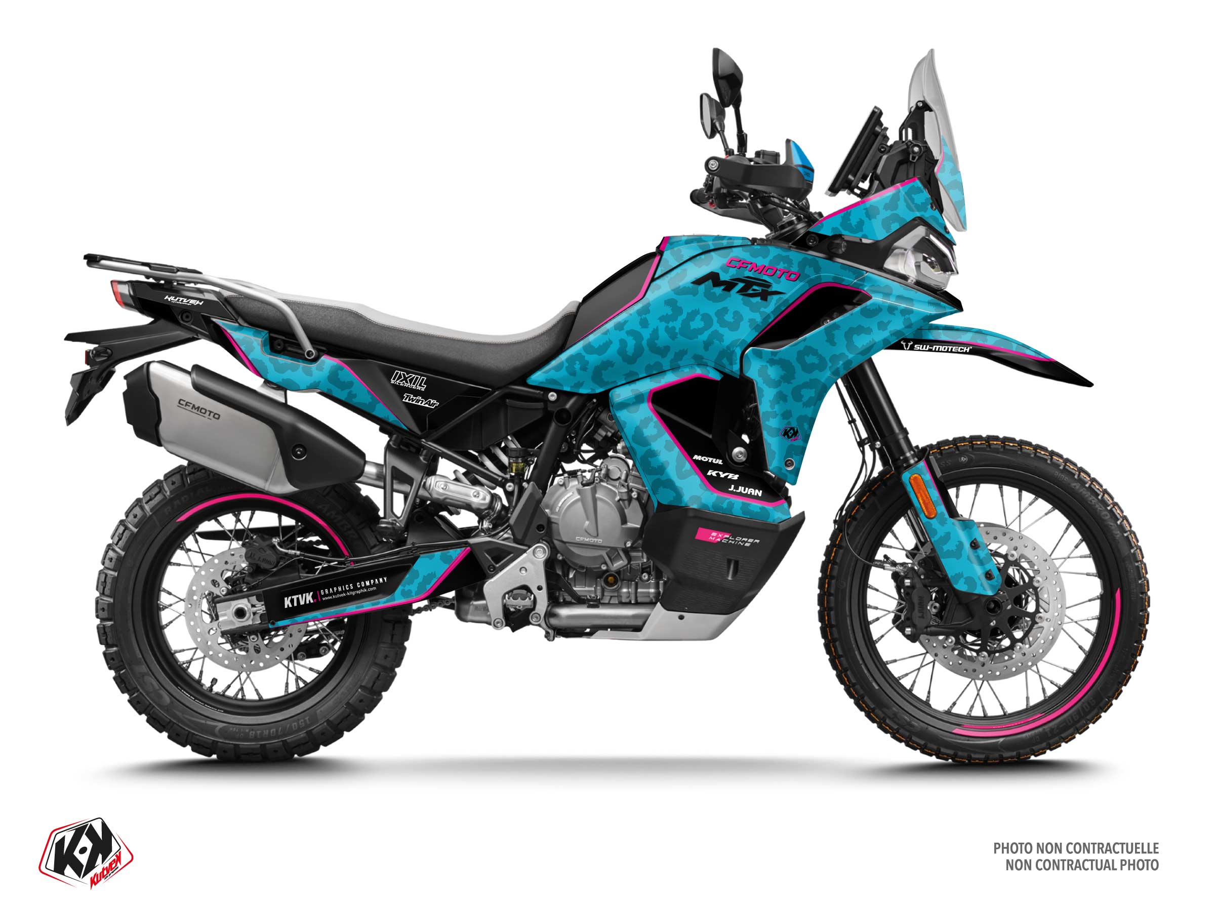 cf moto street bike iara  graphic kit blue