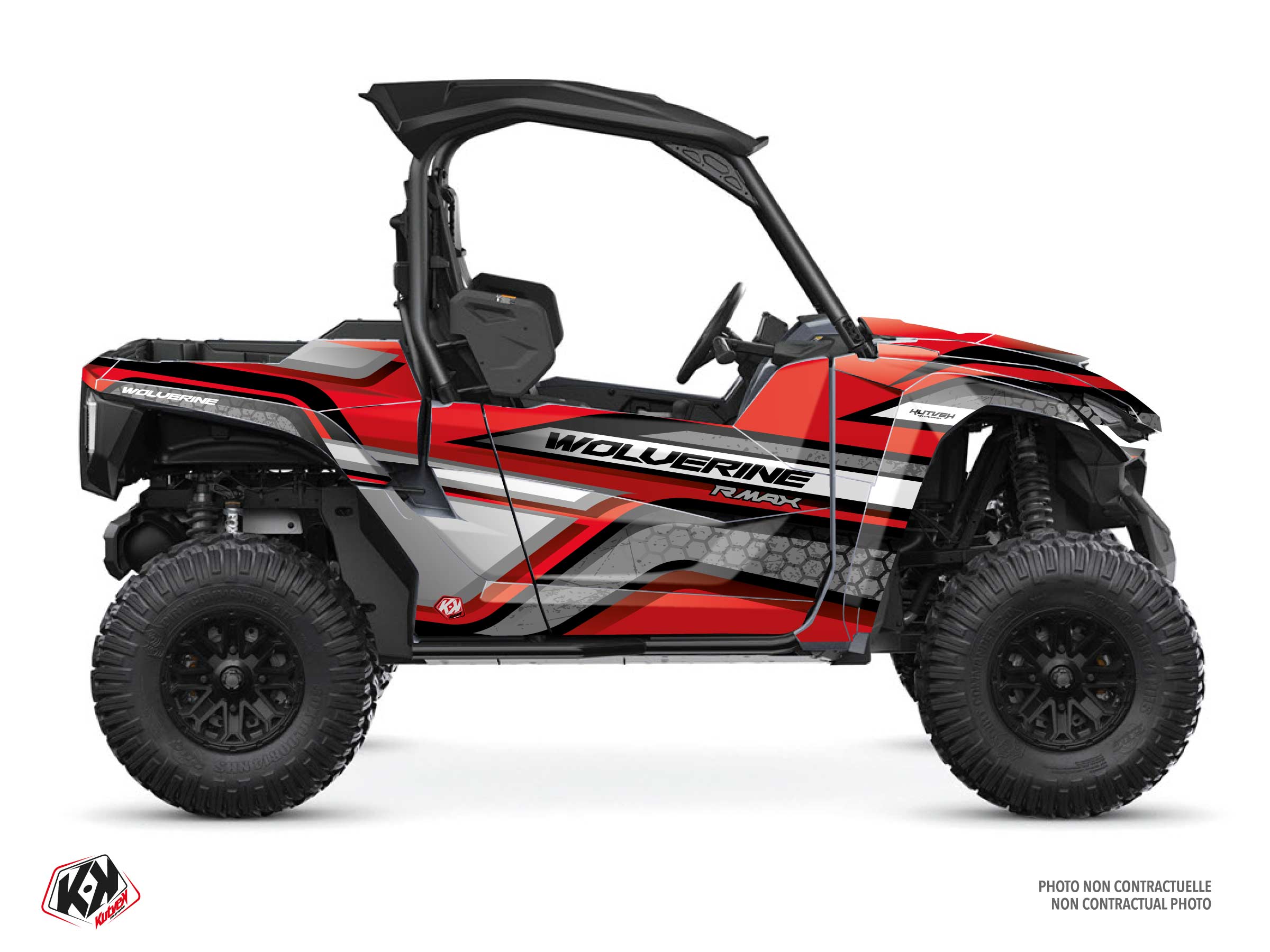 yamaha utv intense  graphic kit red