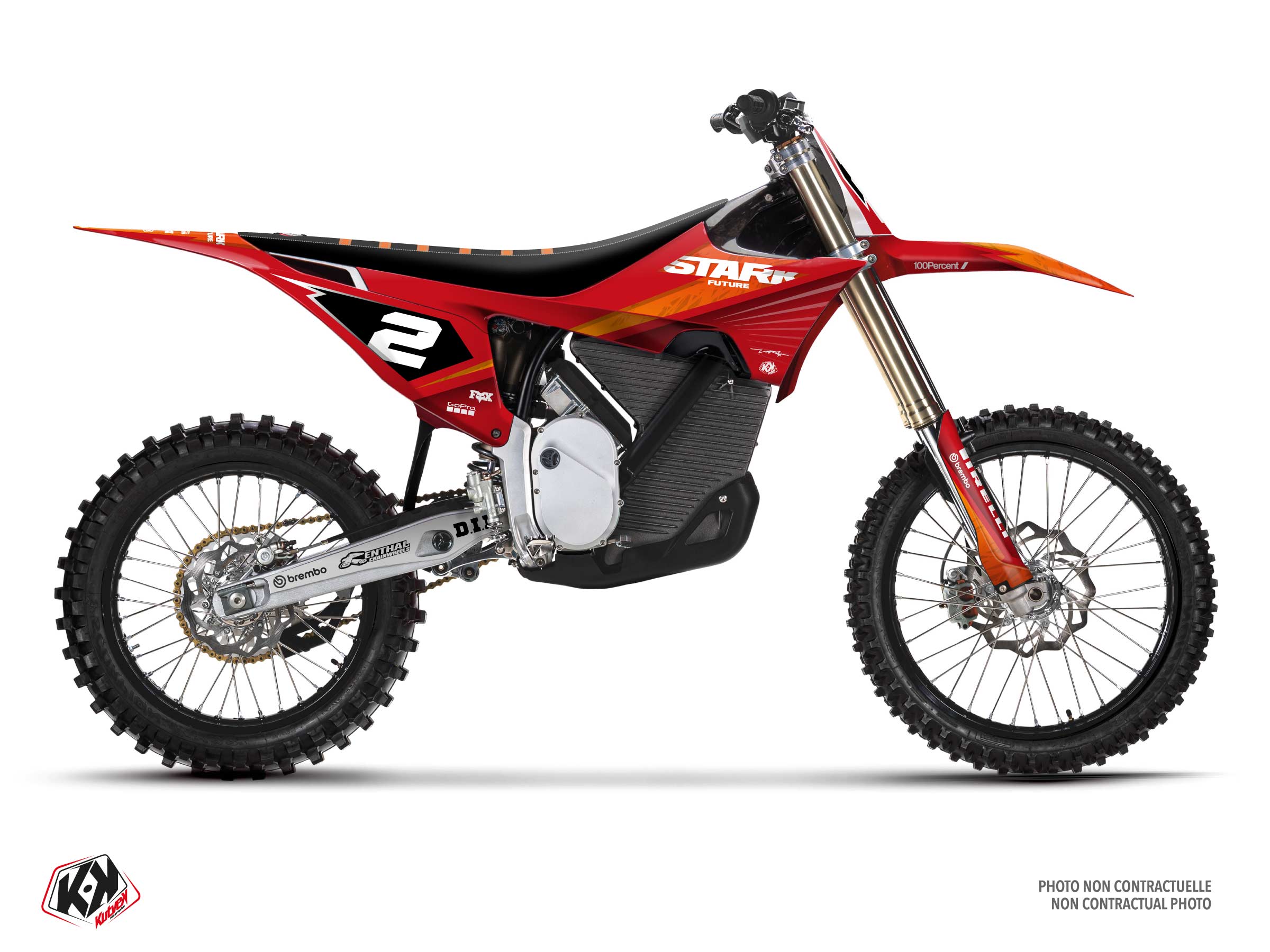 stark future dirt bike ion  graphic kit red
