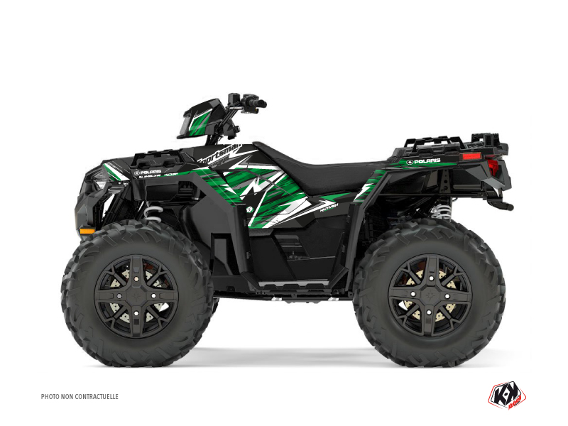 kit déco quad polaris jungle noir-vert 