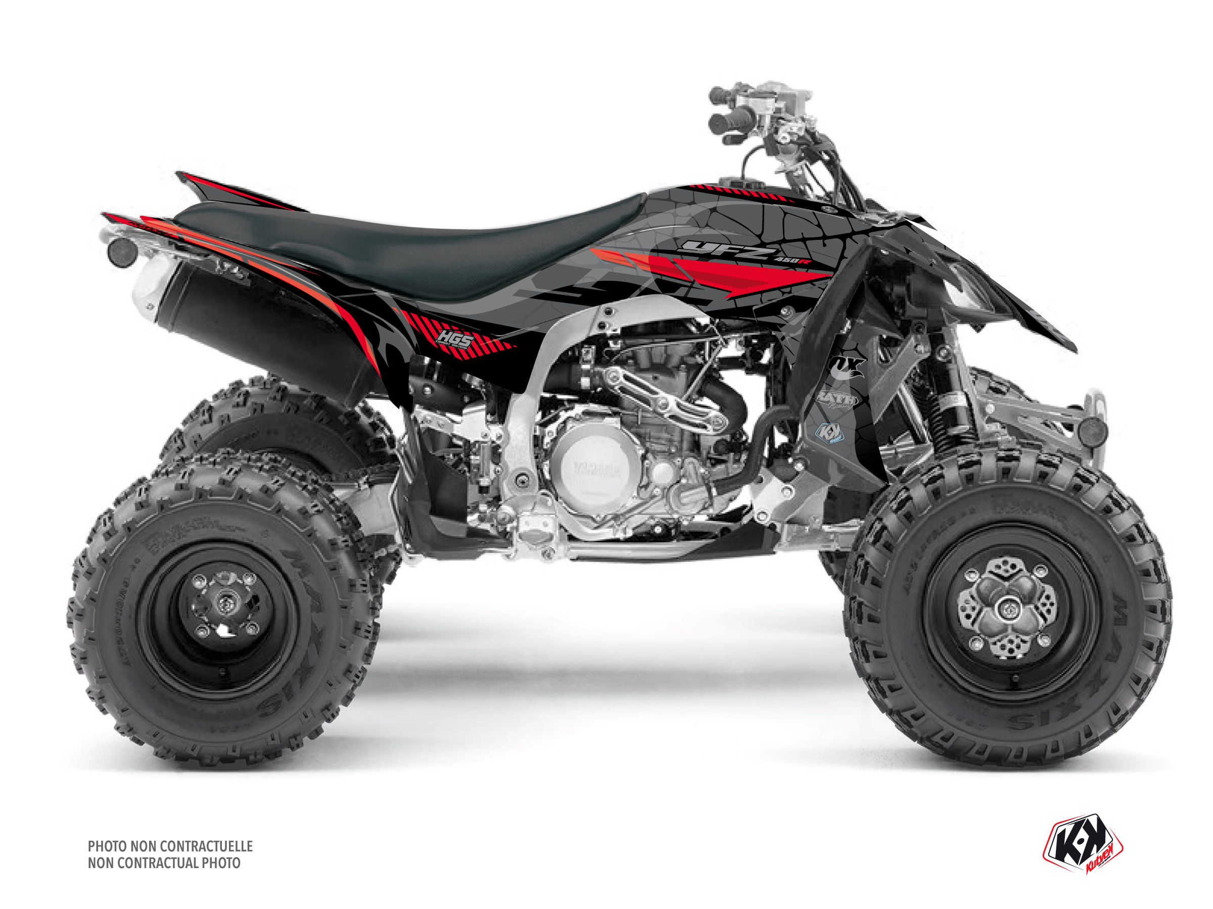 kit déco quad yamaha kaiman noir-rouge 