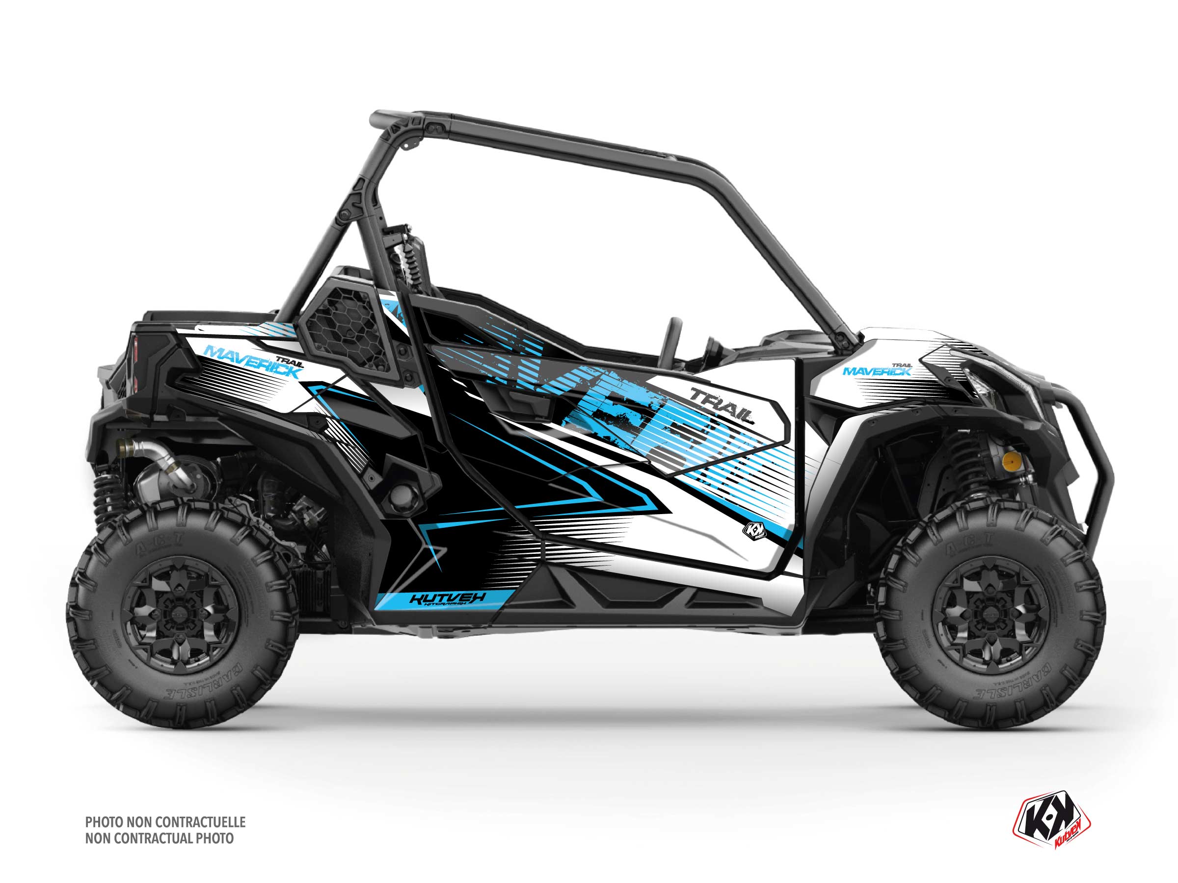 can-am utv kallin  graphic kit white-blue