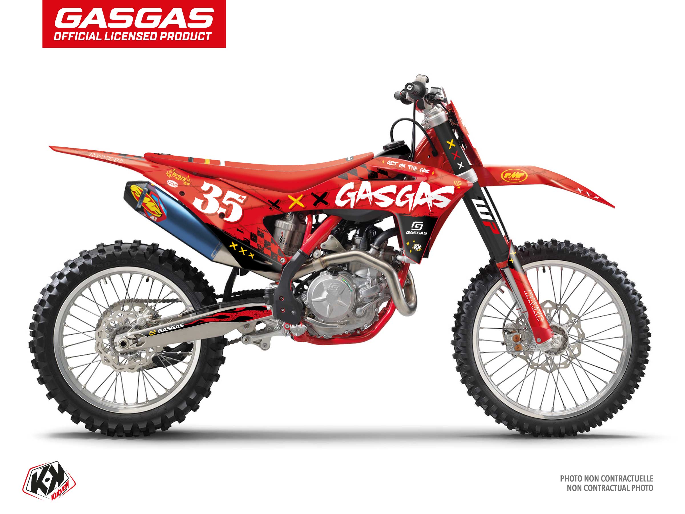 GASGAS EX 350 F DIRT BIKE KARTEL GRAPHIC KIT RED