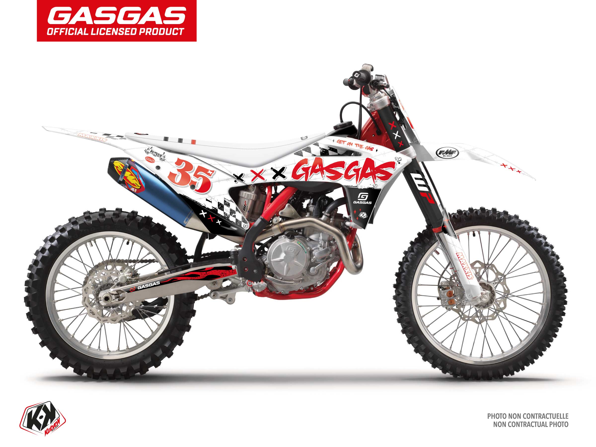 kit déco motocross gasgas mc 250 kartel blanc