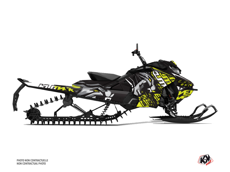 SNOWMOBILE SKIDOO SUMMIT X 800R E-TEC KEEN Neon Grey graphic kit