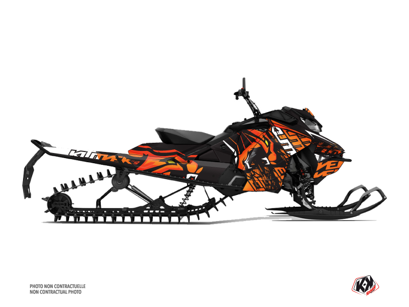 SNOWMOBILE SKIDOO SUMMIT X 800R E-TEC KEEN Orange graphic kit