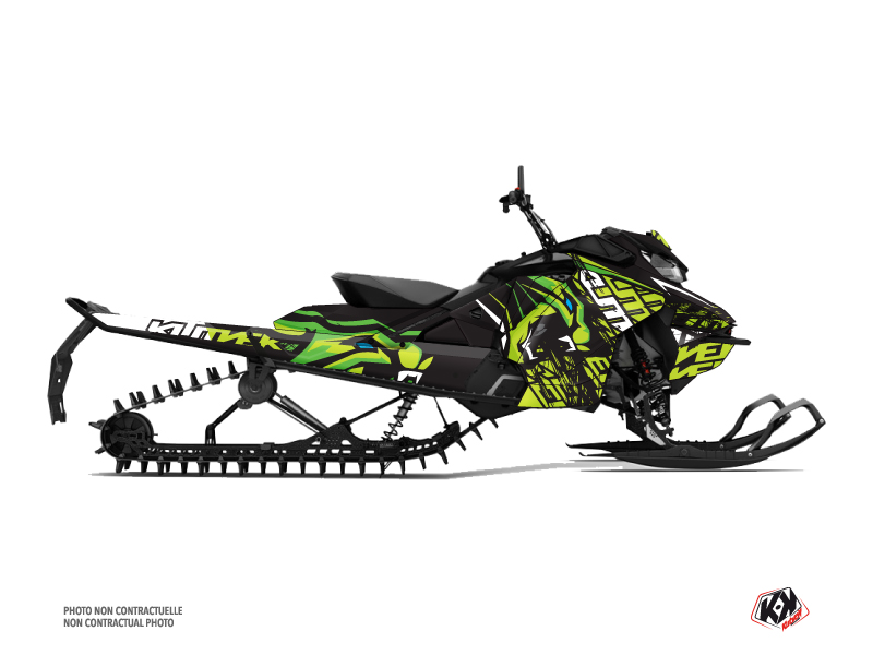SNOWMOBILE SKIDOO SUMMIT X 800R E-TEC KEEN Green graphic kit