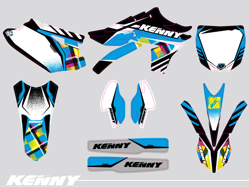 Yamaha 250 YZF Dirt Bike Kenny Graphic Kit