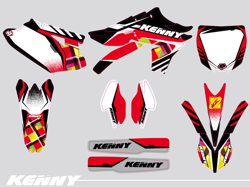 Kit Déco Moto Cross Kenny Yamaha 450 YZF Rouge