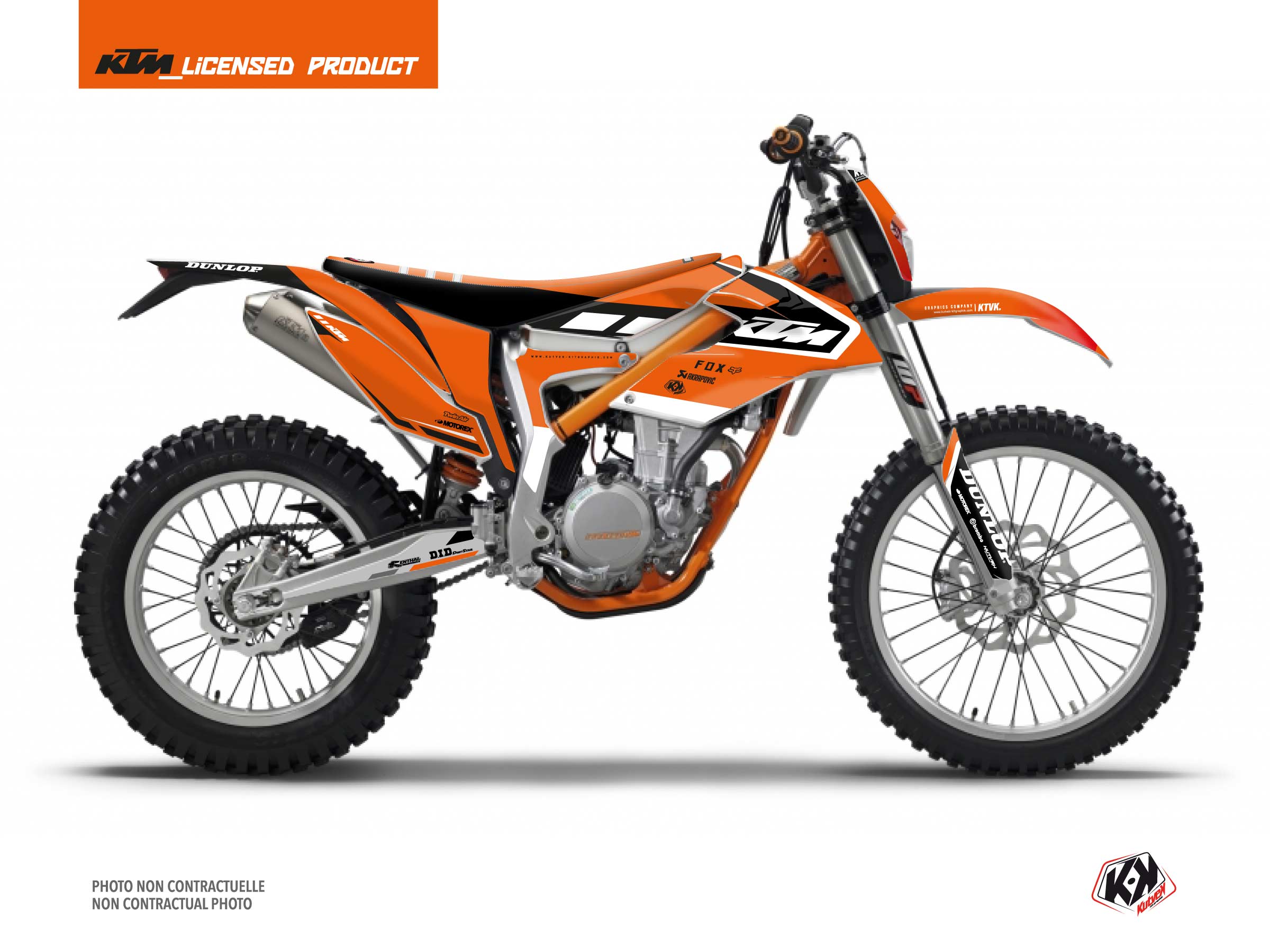 Kit Déco Moto Cross Keystone KTM 350 FREERIDE Orange