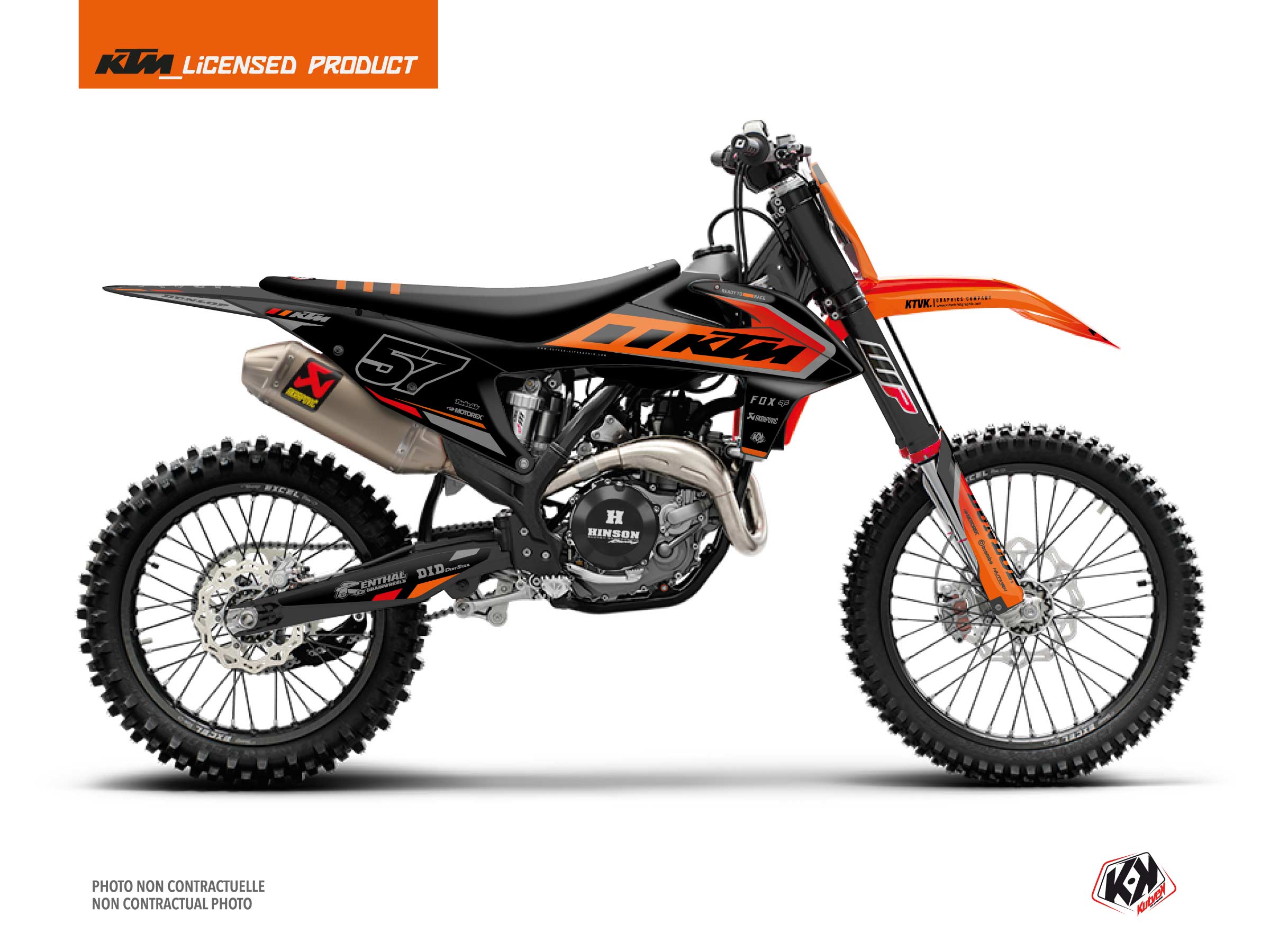 ktm dirt bike keystone  graphic kit black