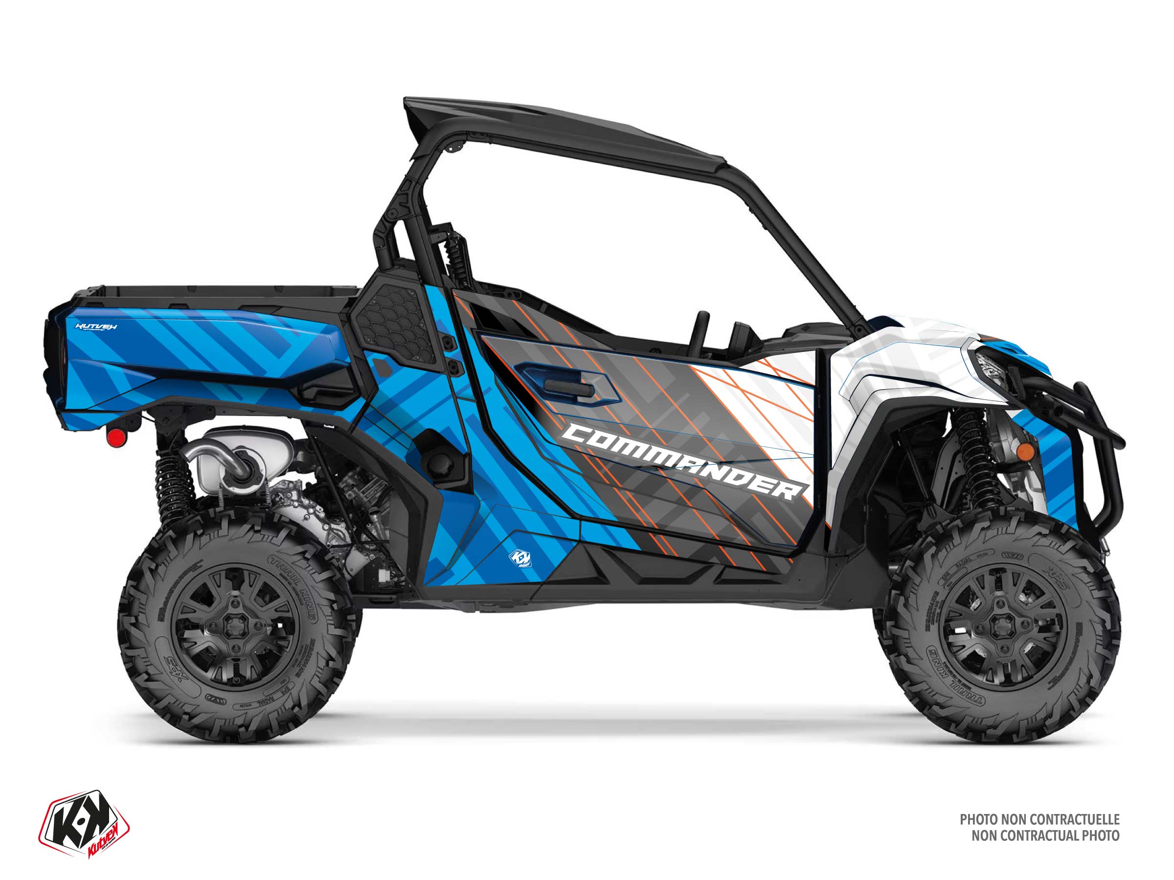 can-am utv kinetik  graphic kit blue