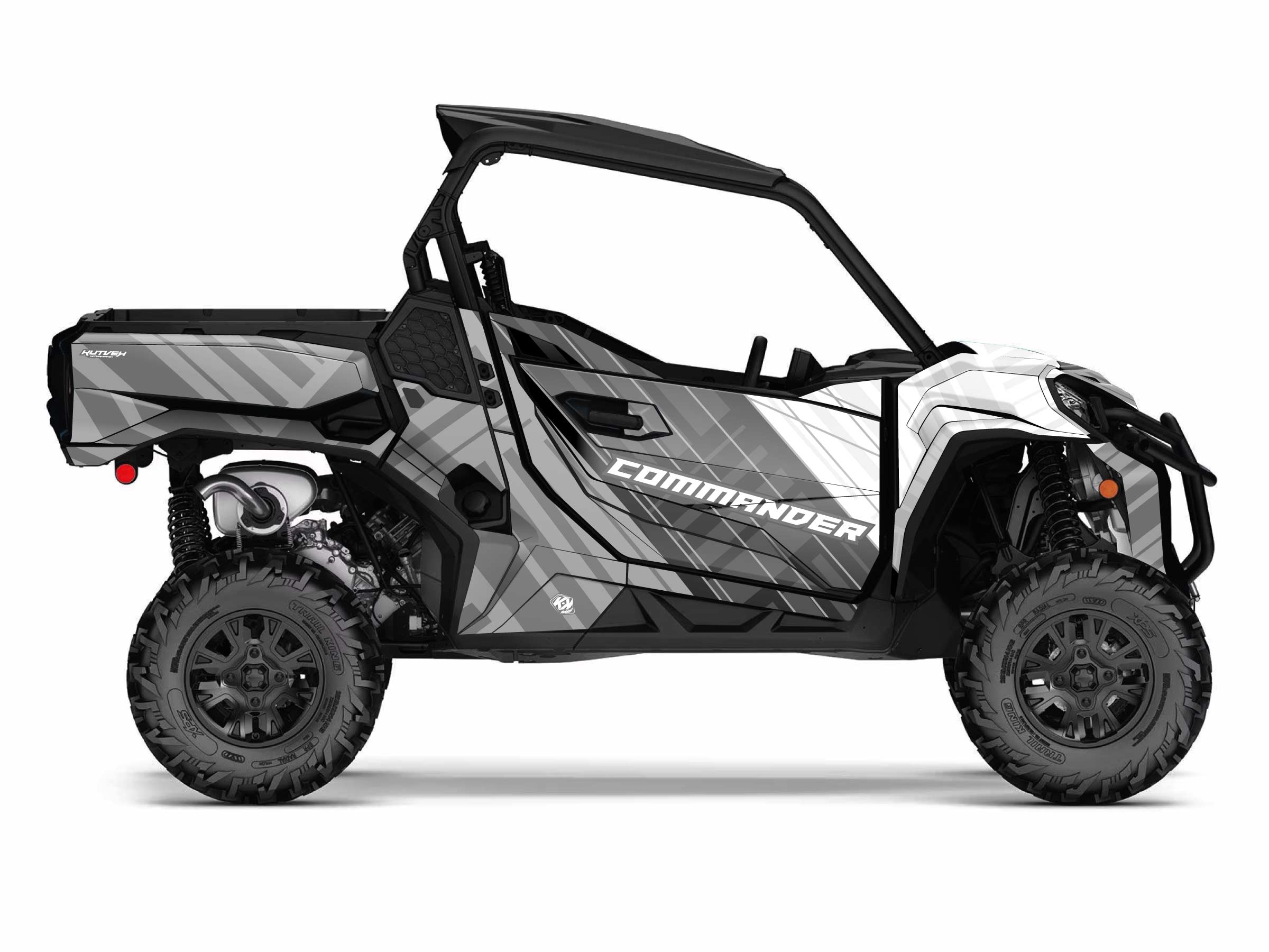 can-am utv kinetik  graphic kit grey