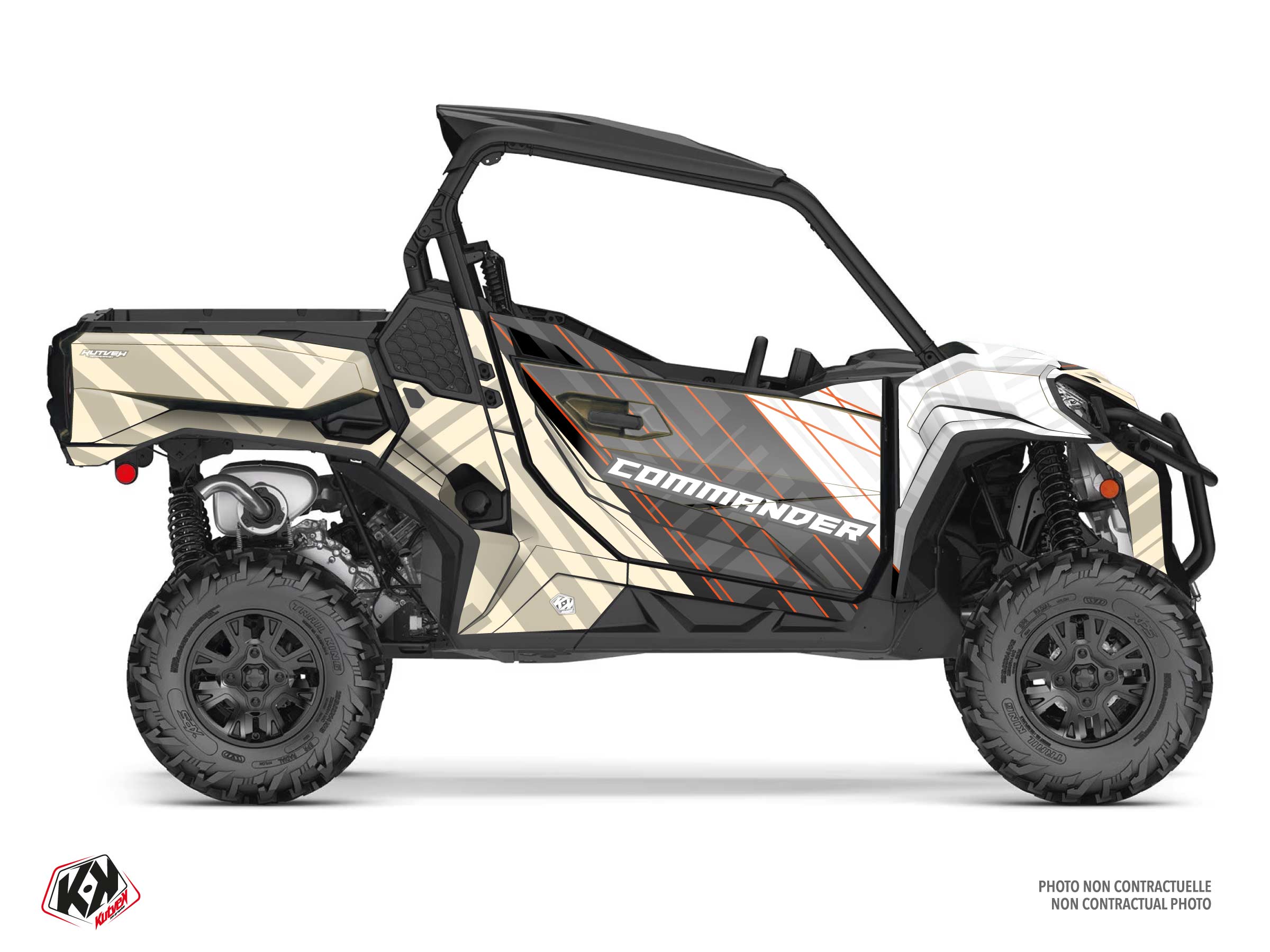 can-am utv kinetik  graphic kit sand