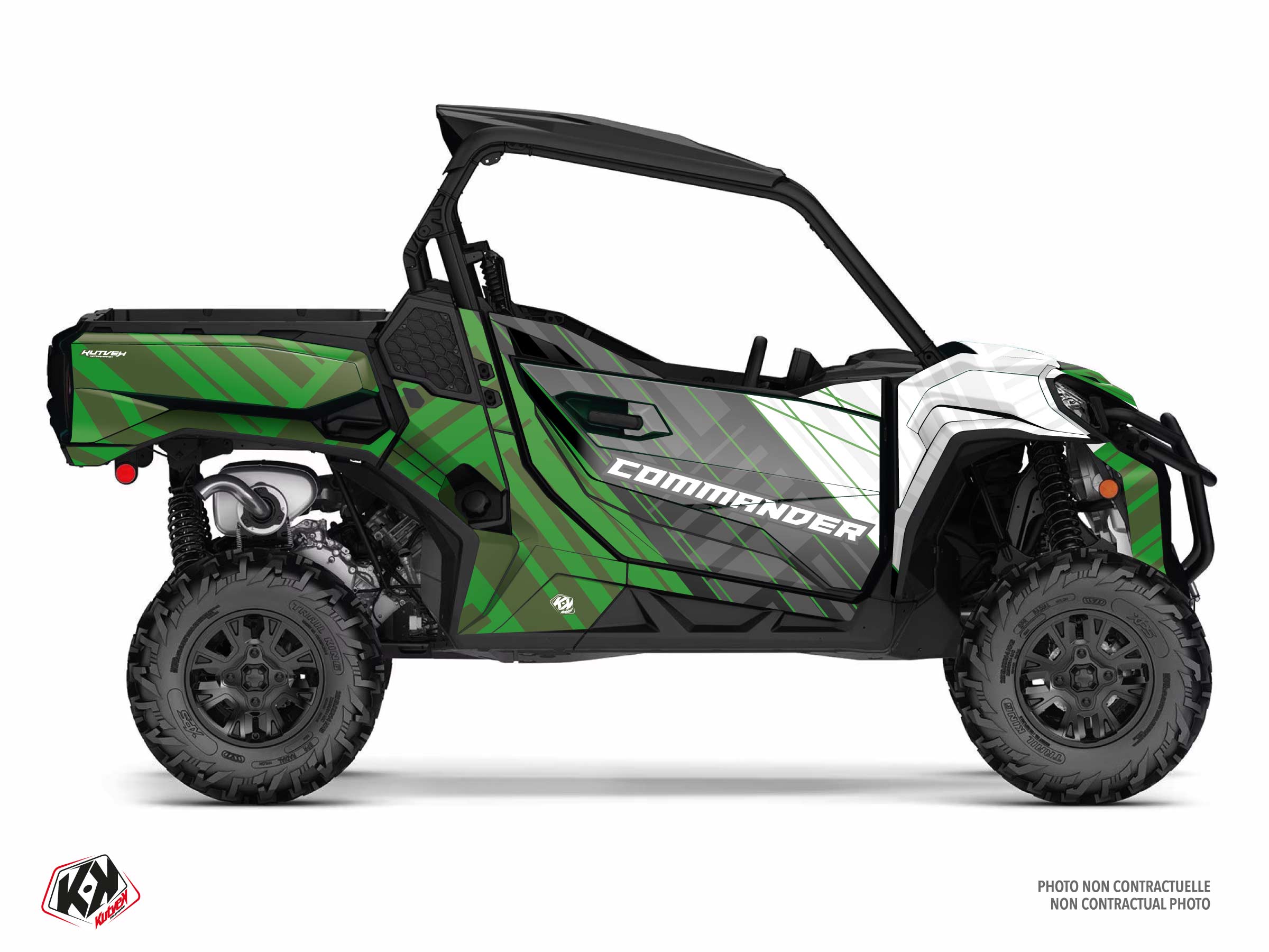 can-am utv kinetik  graphic kit green