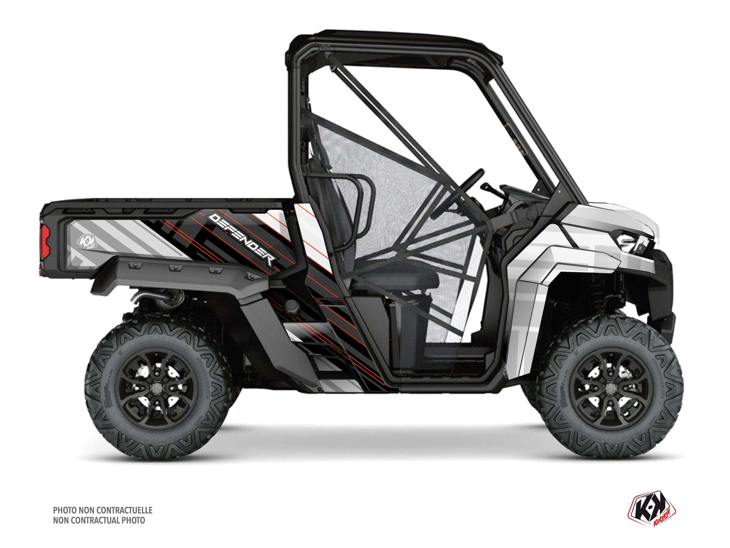 can-am utv kinetik  graphic kit white
