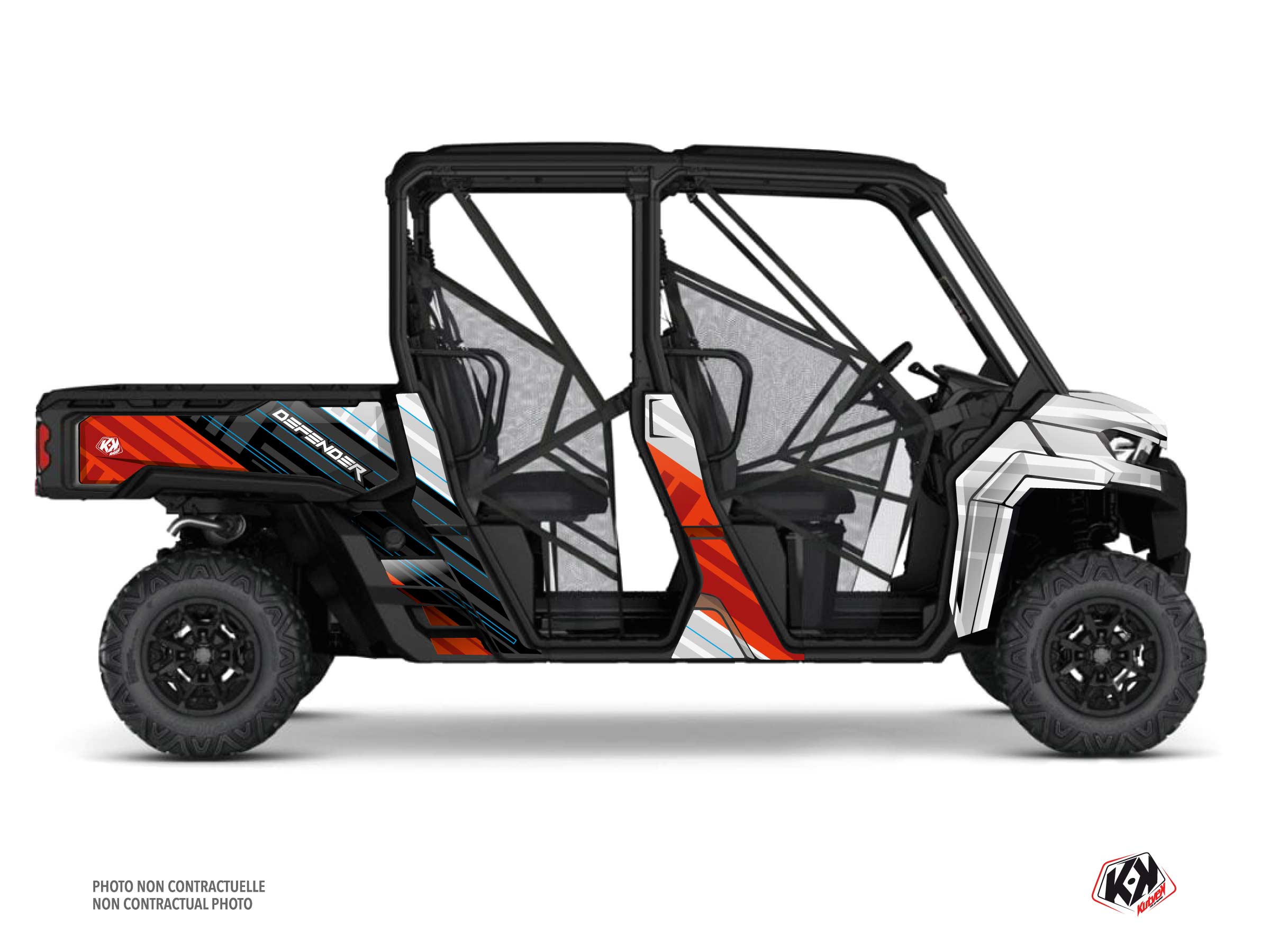 kit déco ssv can-am defender max kinetik rouge  