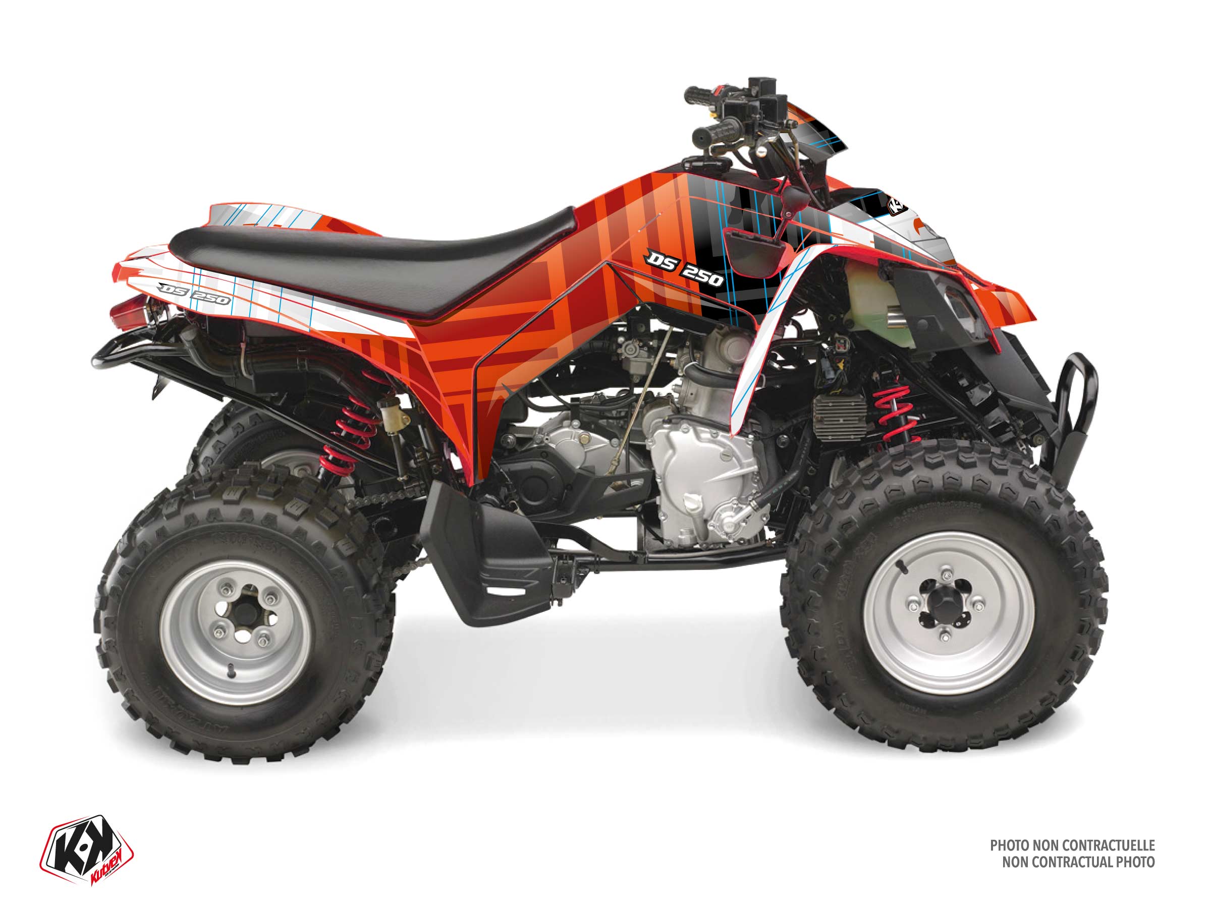Kit Graphique quad can-am ds 250 kinetik rouge