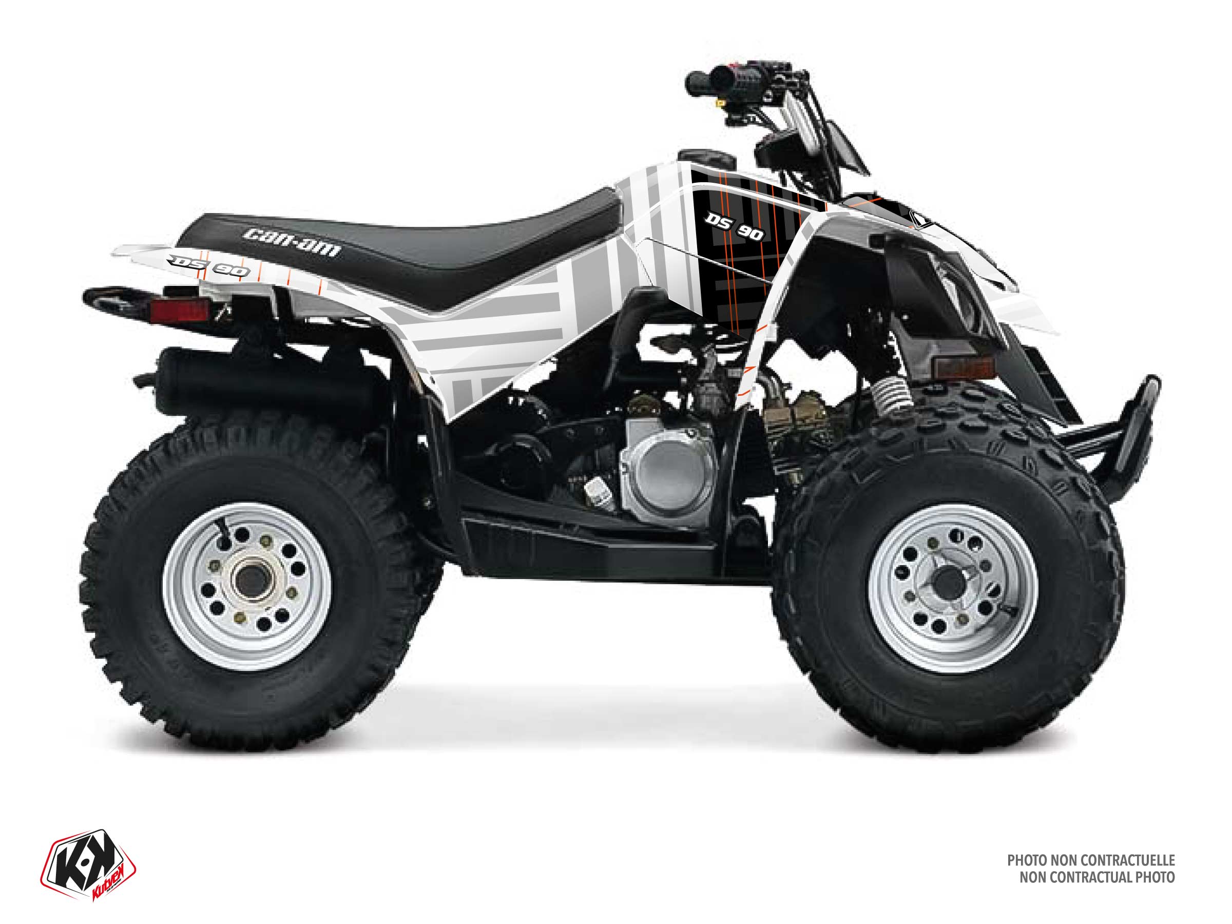 can-am atv kinetik  graphic kit white