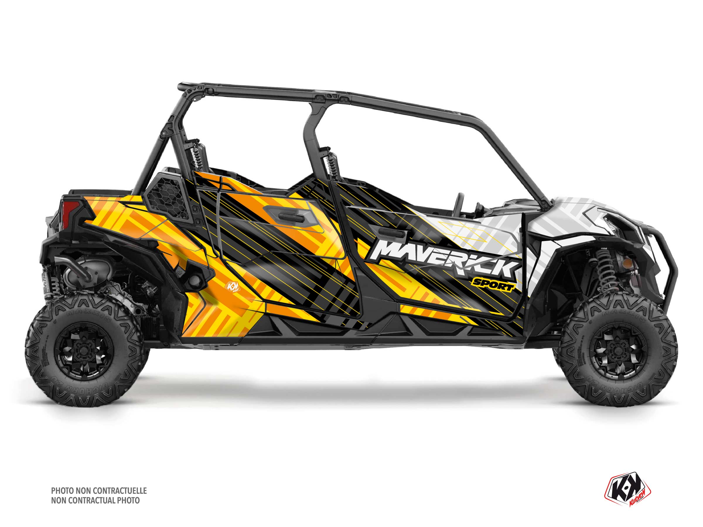 Kit Graphique ssv can-am maverick sport max kinetik jaune