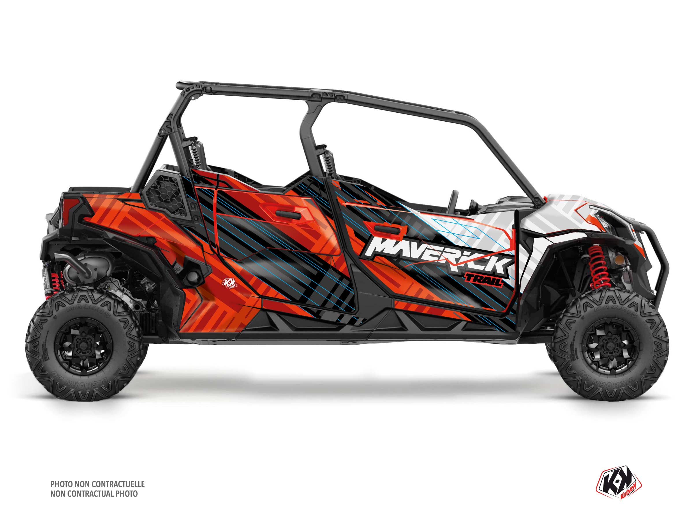 kit déco ssv can-am maverick trail max kinetik rouge  