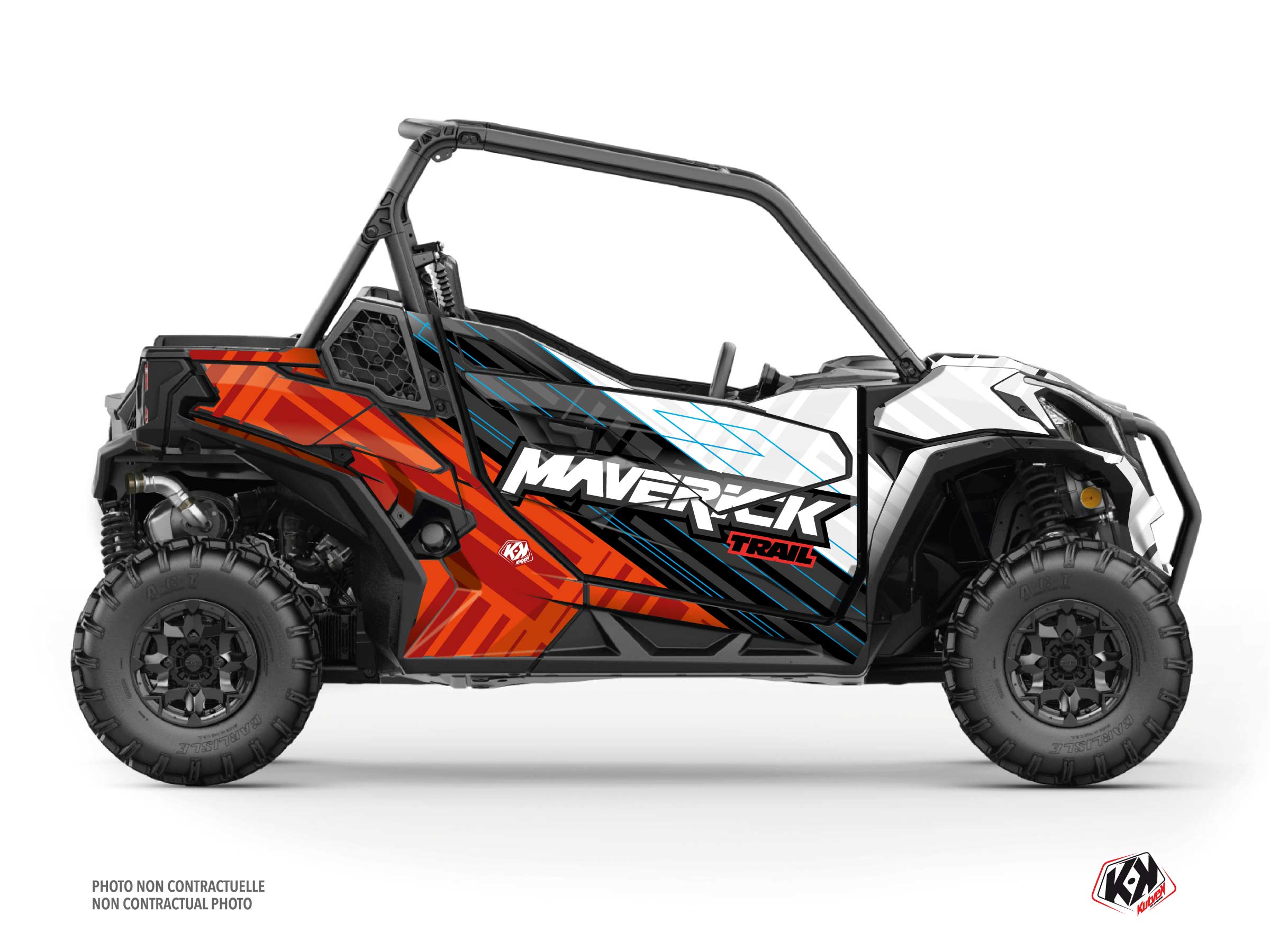 Kit Graphique ssv can-am maverick trail kinetik rouge