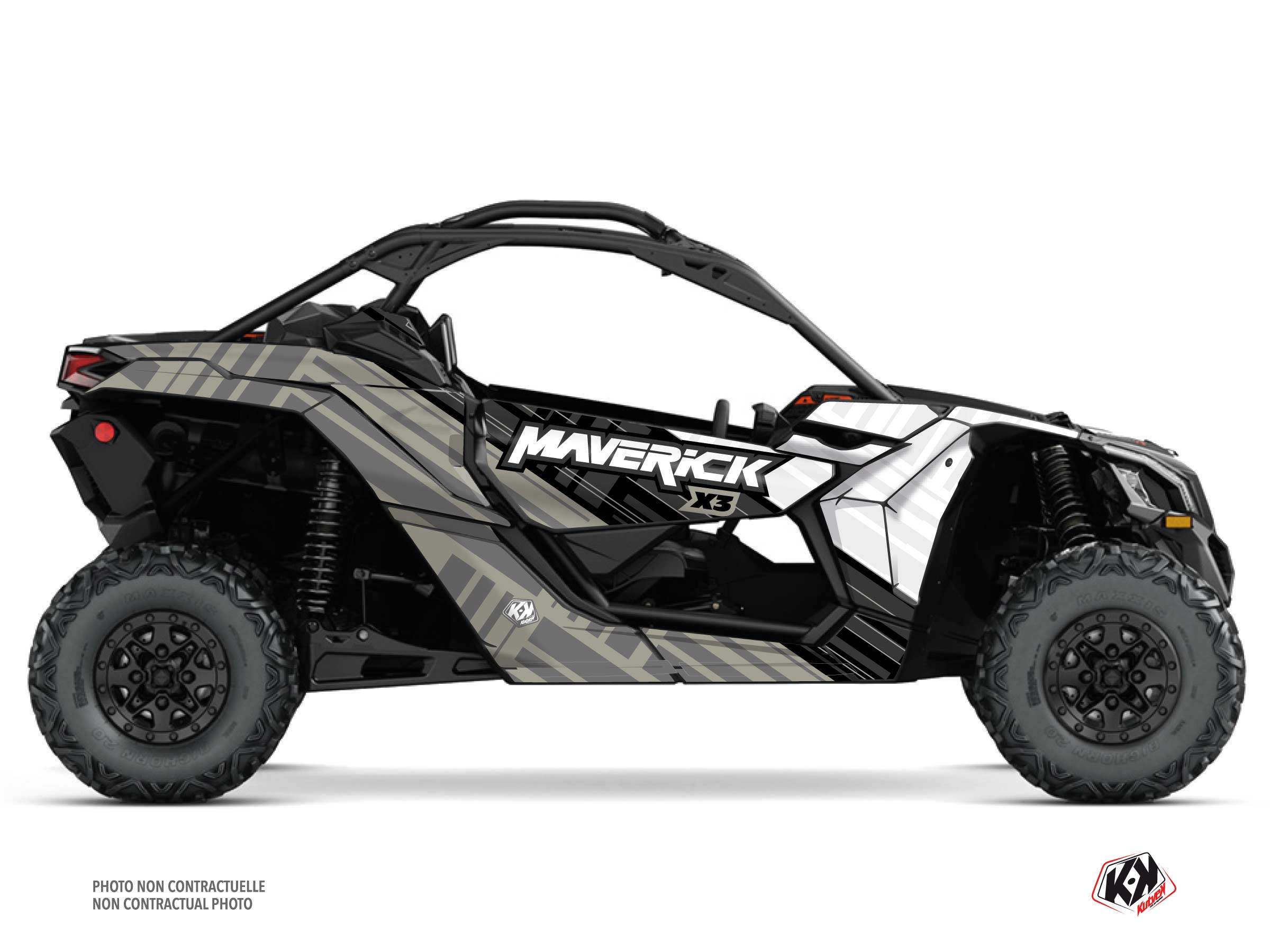 can-am utv kinetik  graphic kit chalk