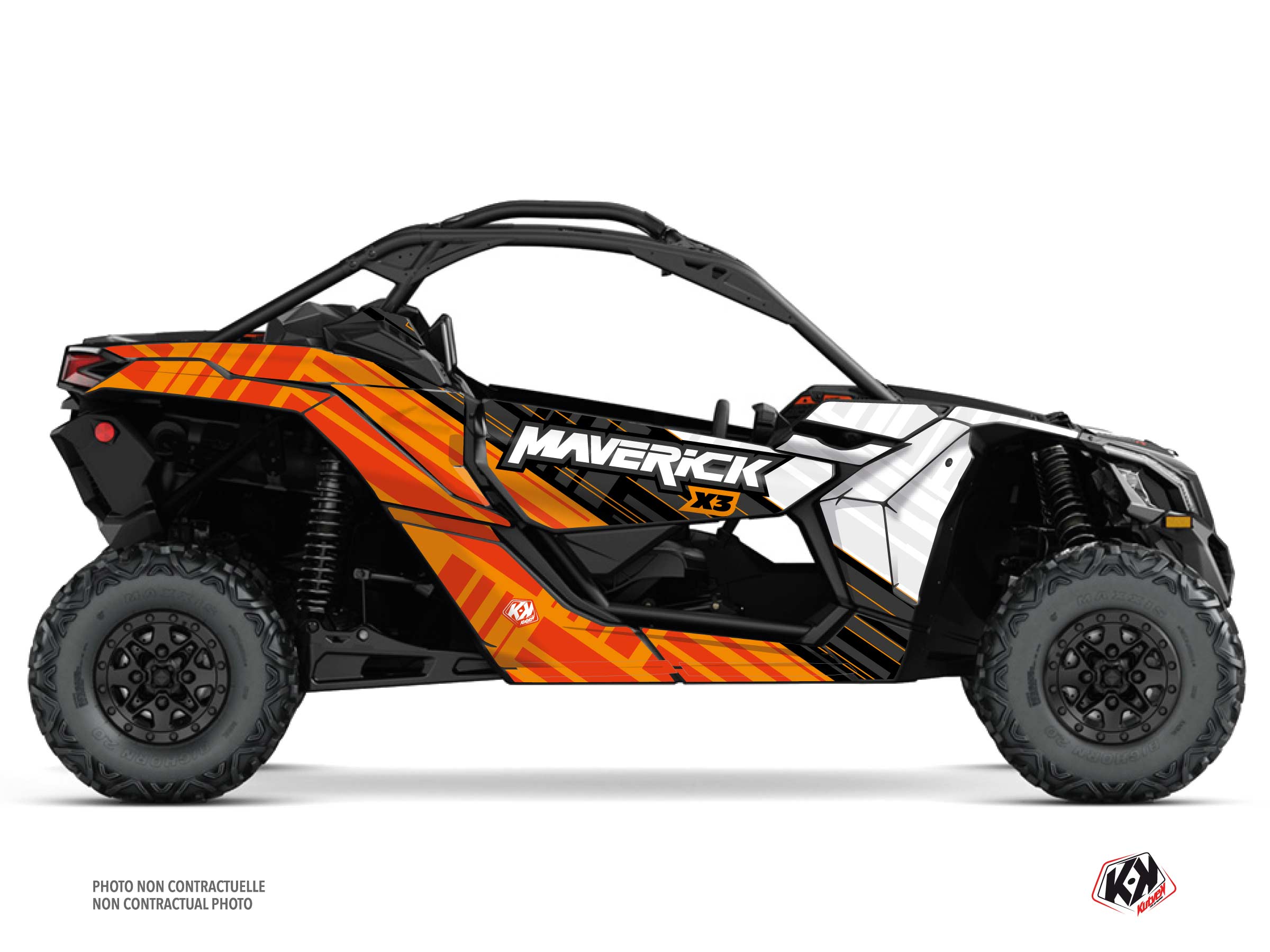 can-am utv kinetik  graphic kit orange