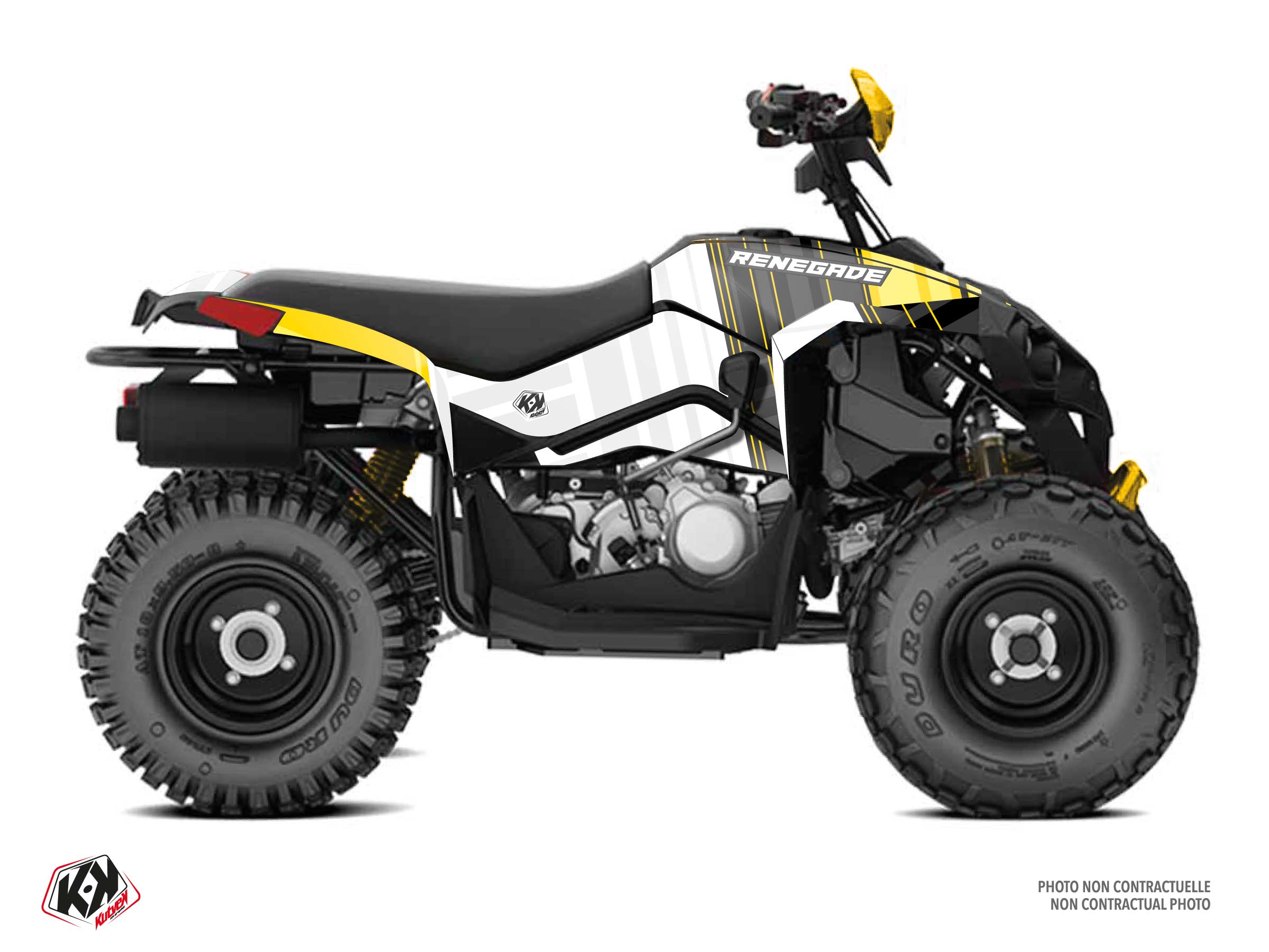 can-am atv kinetik  graphic kit grey-yellow