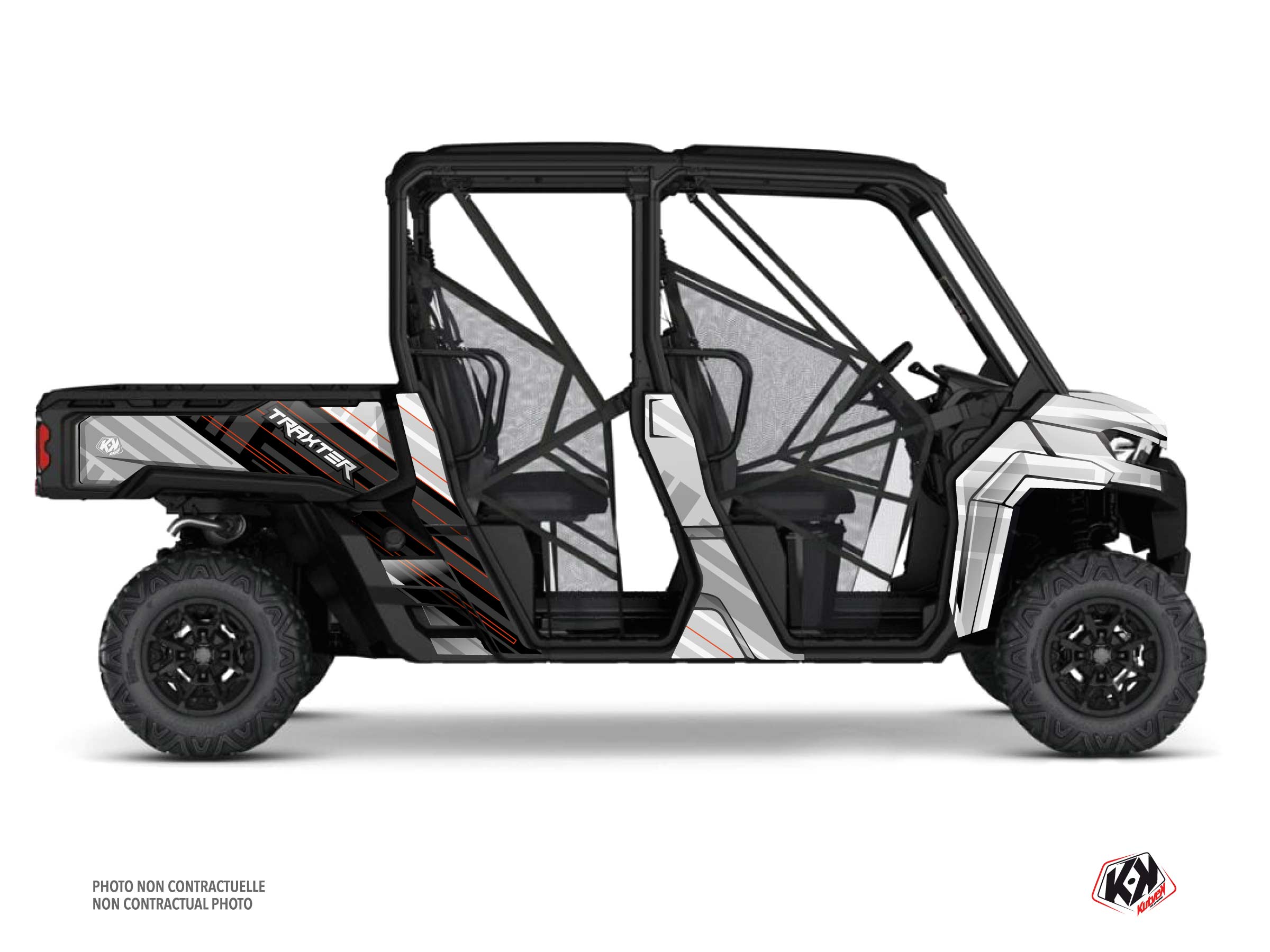 Kit Graphique ssv can-am traxter max kinetik blanc  