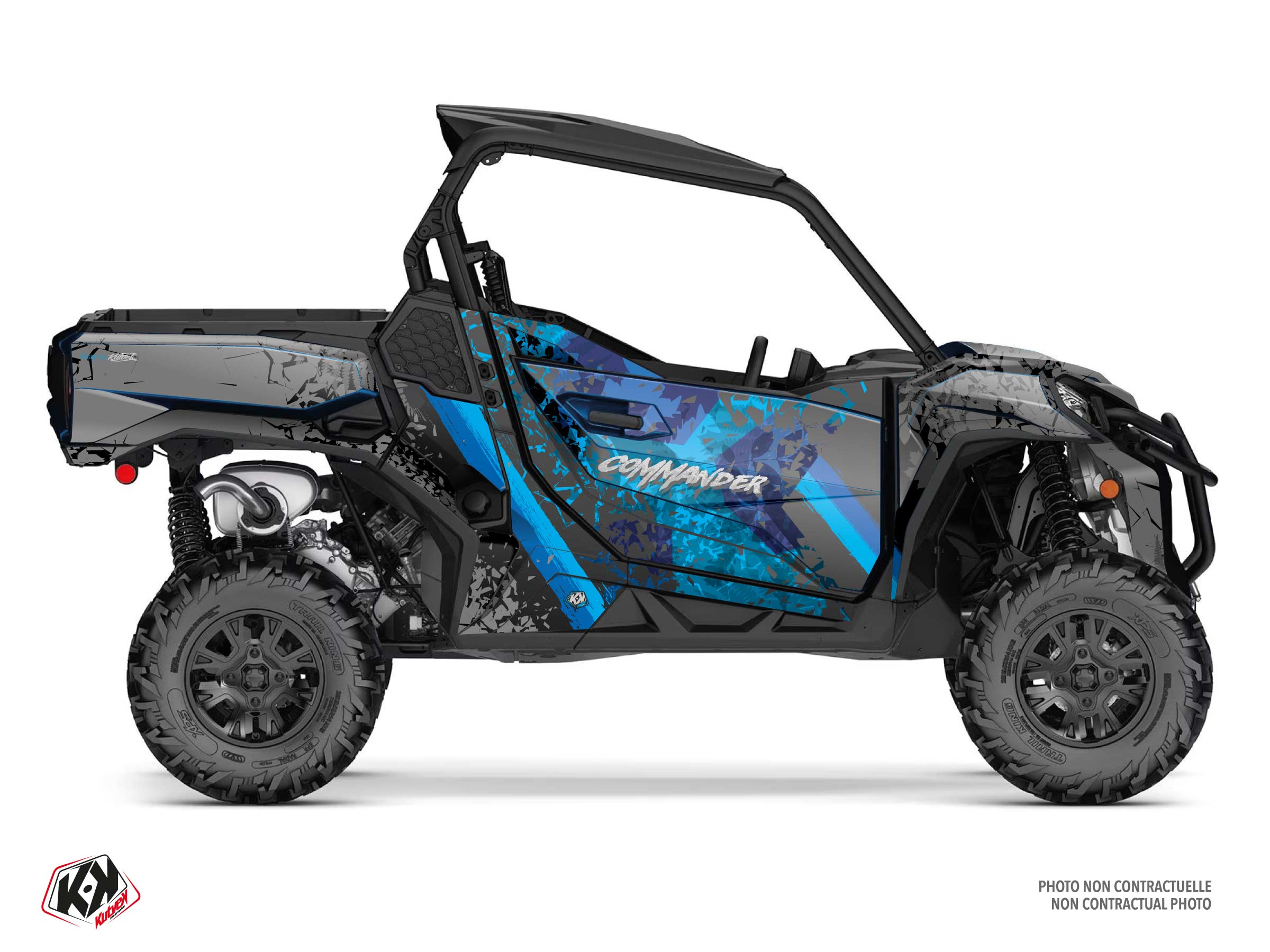 can-am utv leaf  graphic kit blue