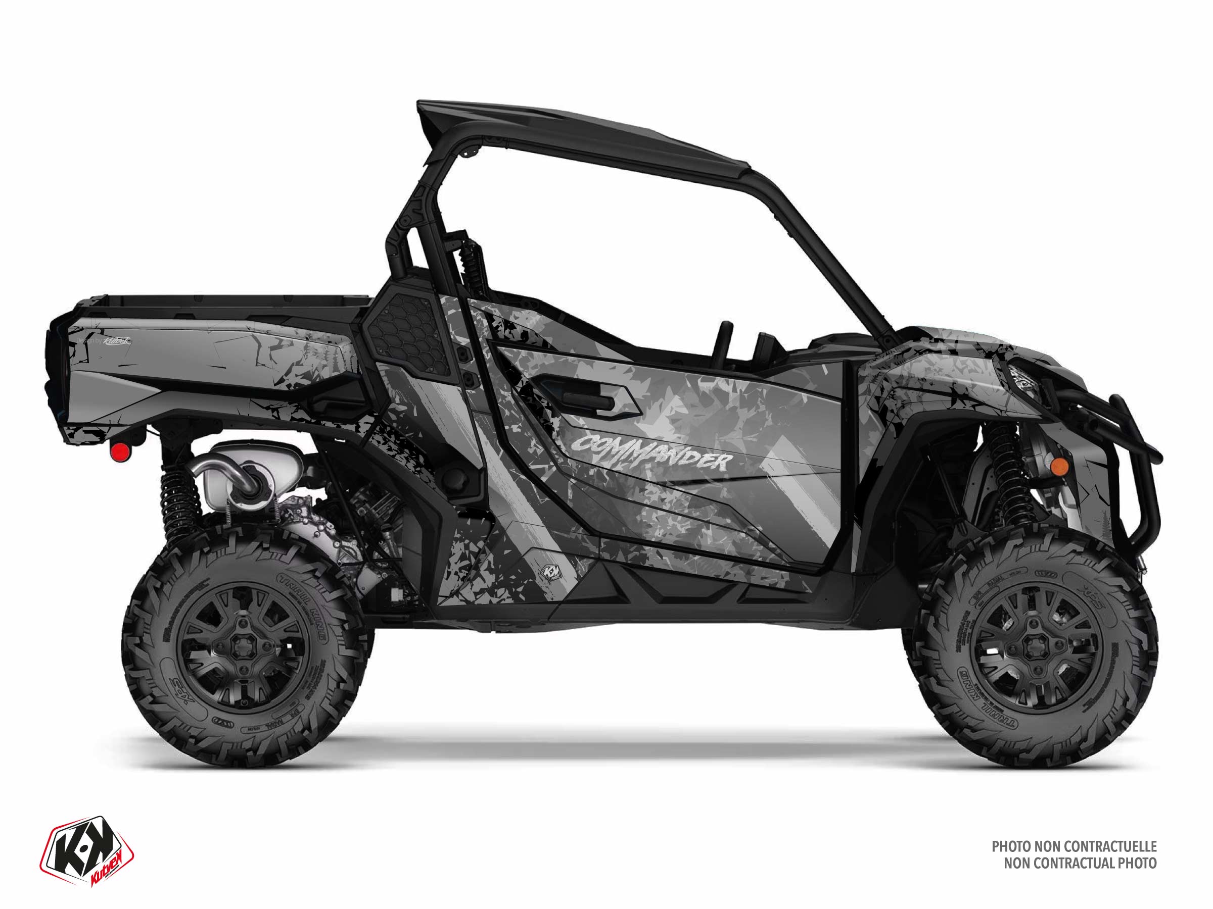 can-am utv leaf  graphic kit grey