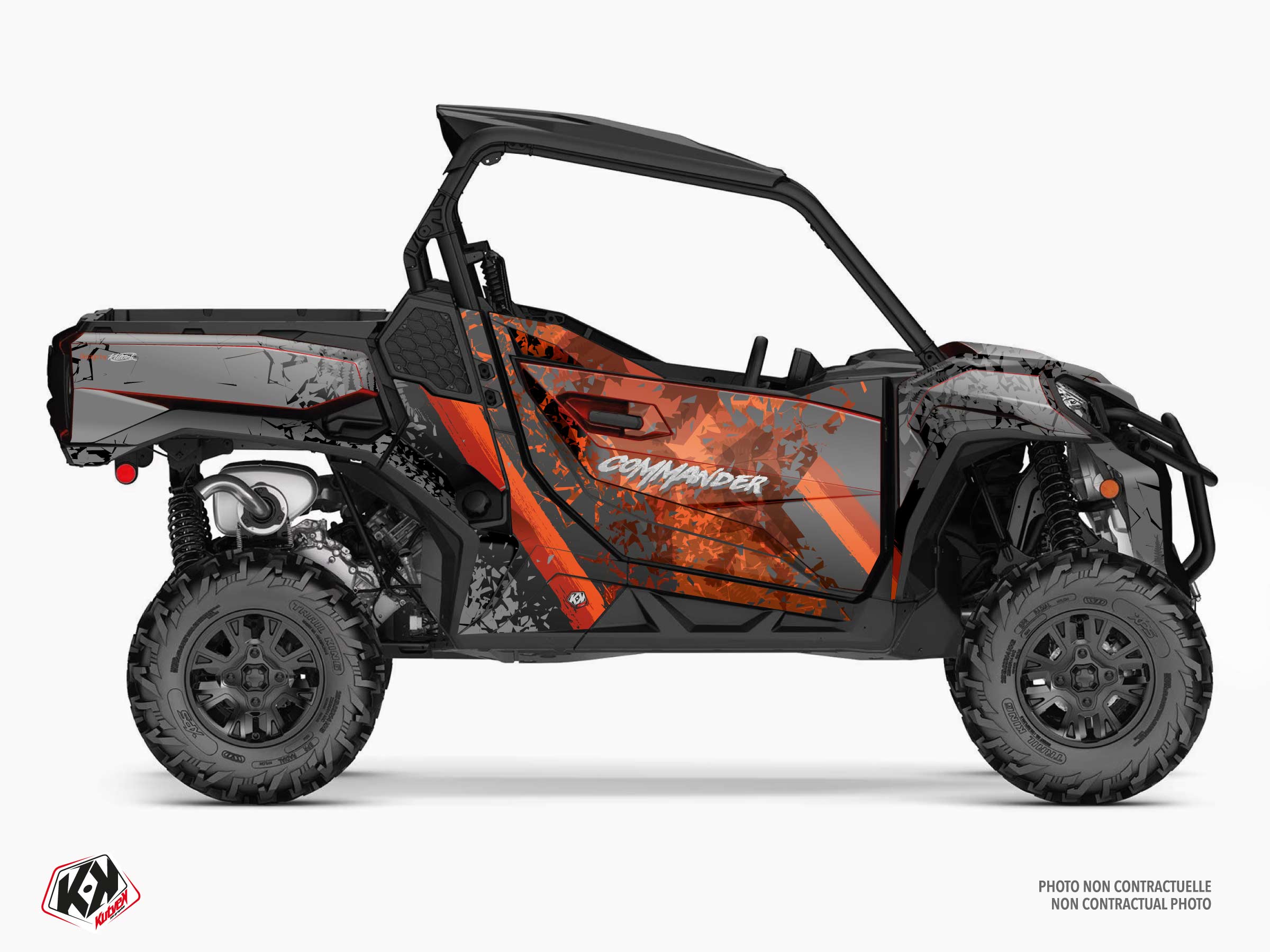 can-am utv leaf  graphic kit red
