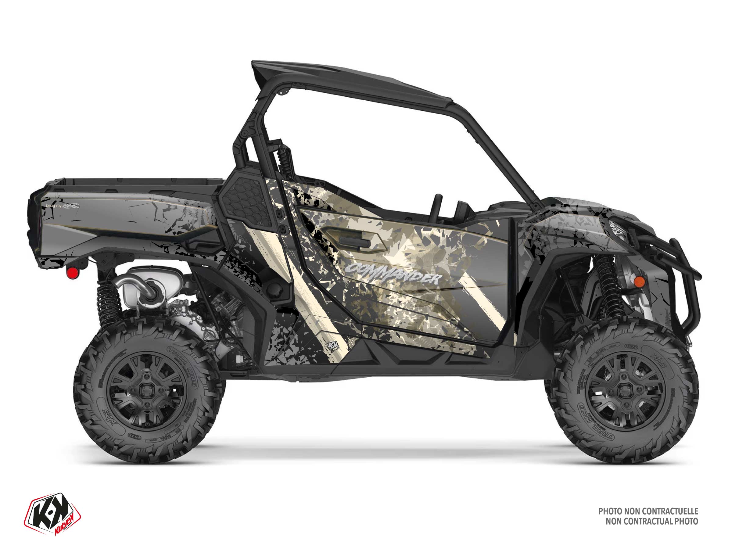 can-am utv leaf  graphic kit sand