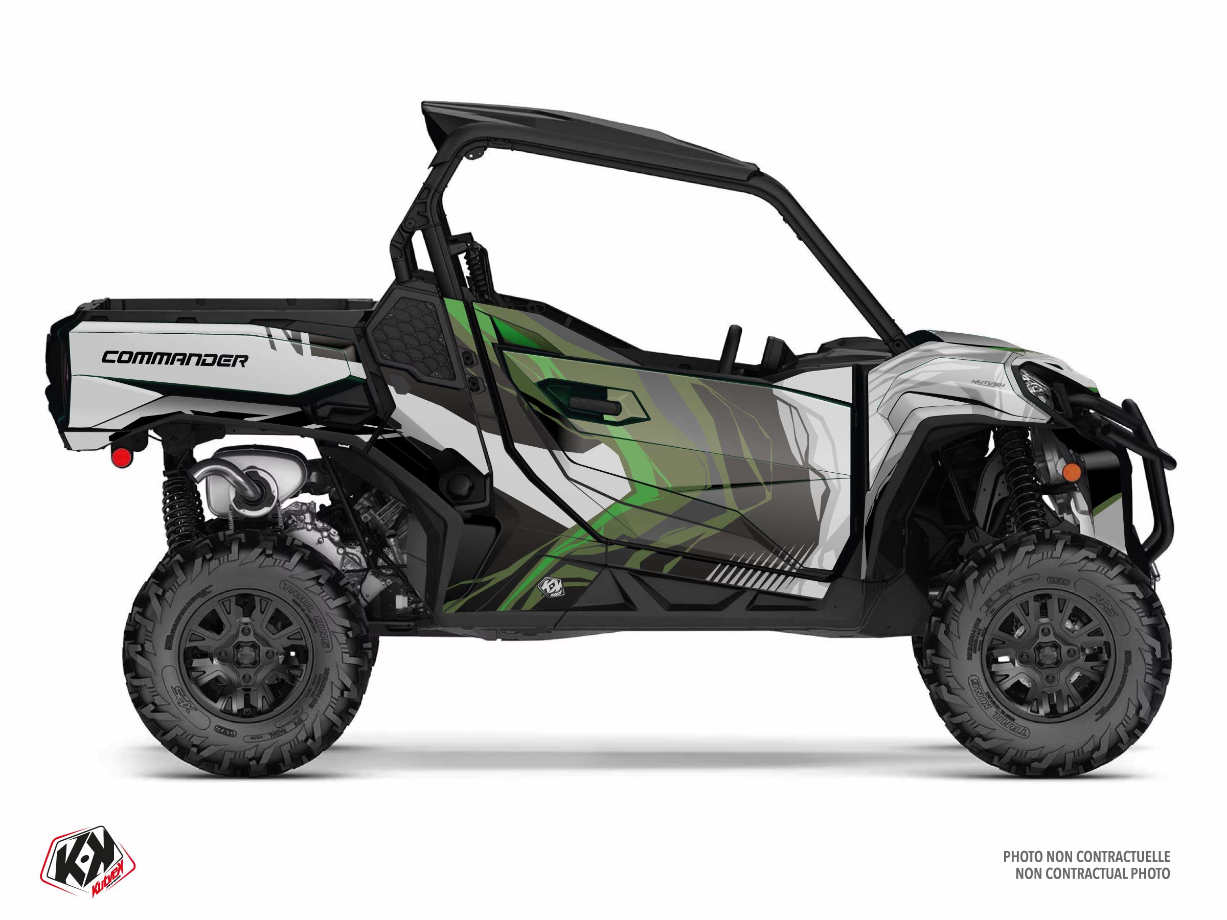 can-am utv kliff  graphic kit green