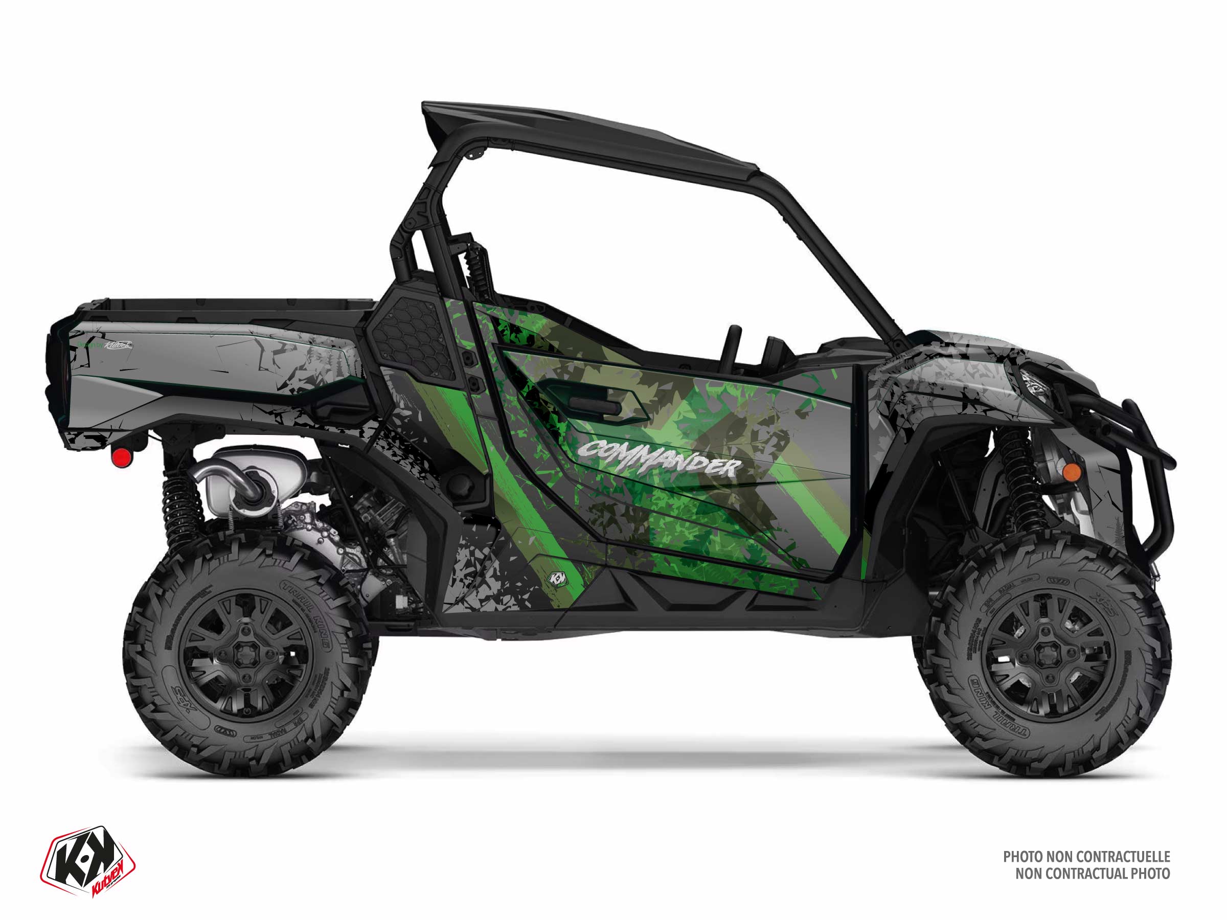 can-am utv leaf  graphic kit green
