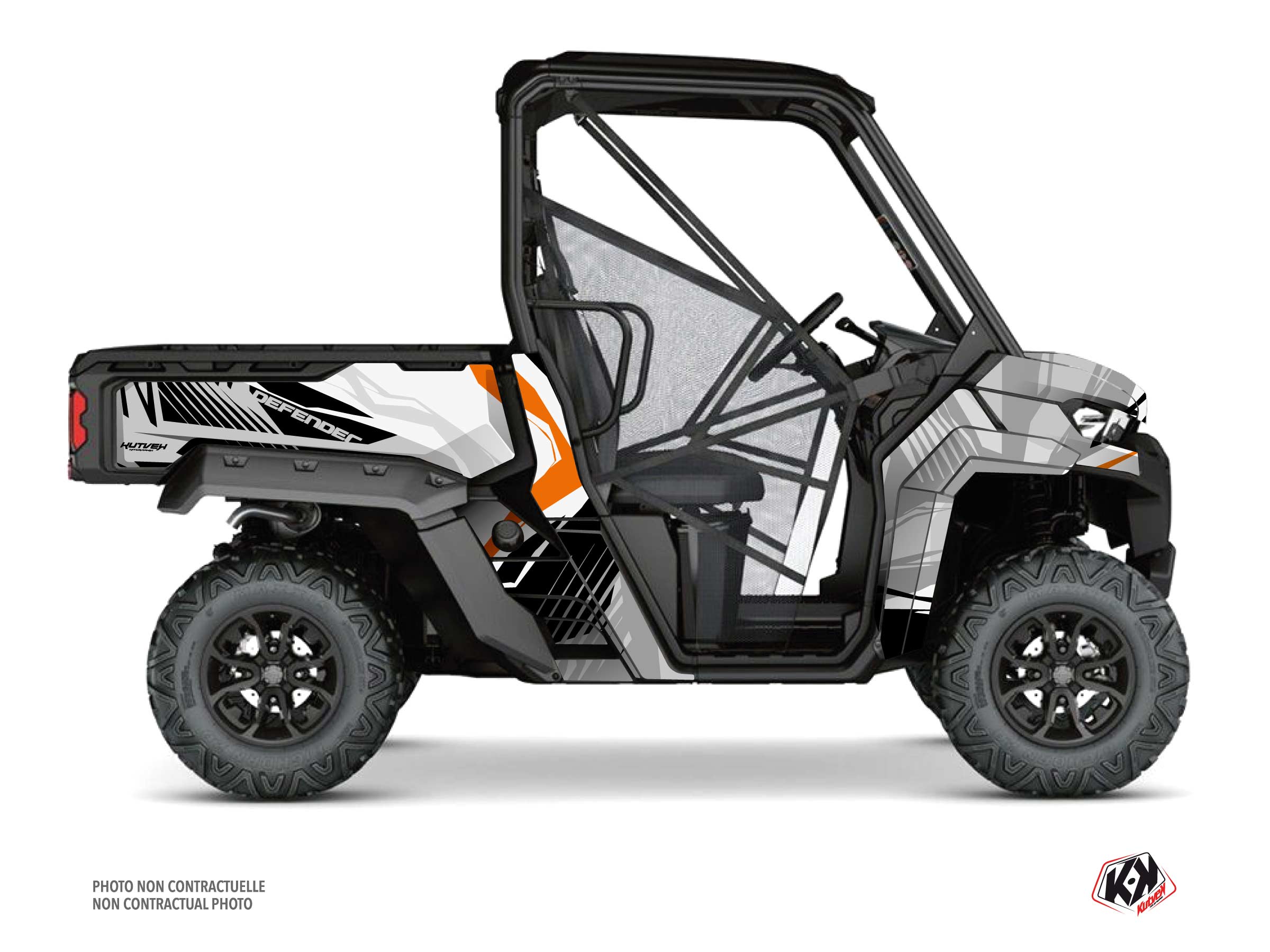 can-am utv kliff  graphic kit white