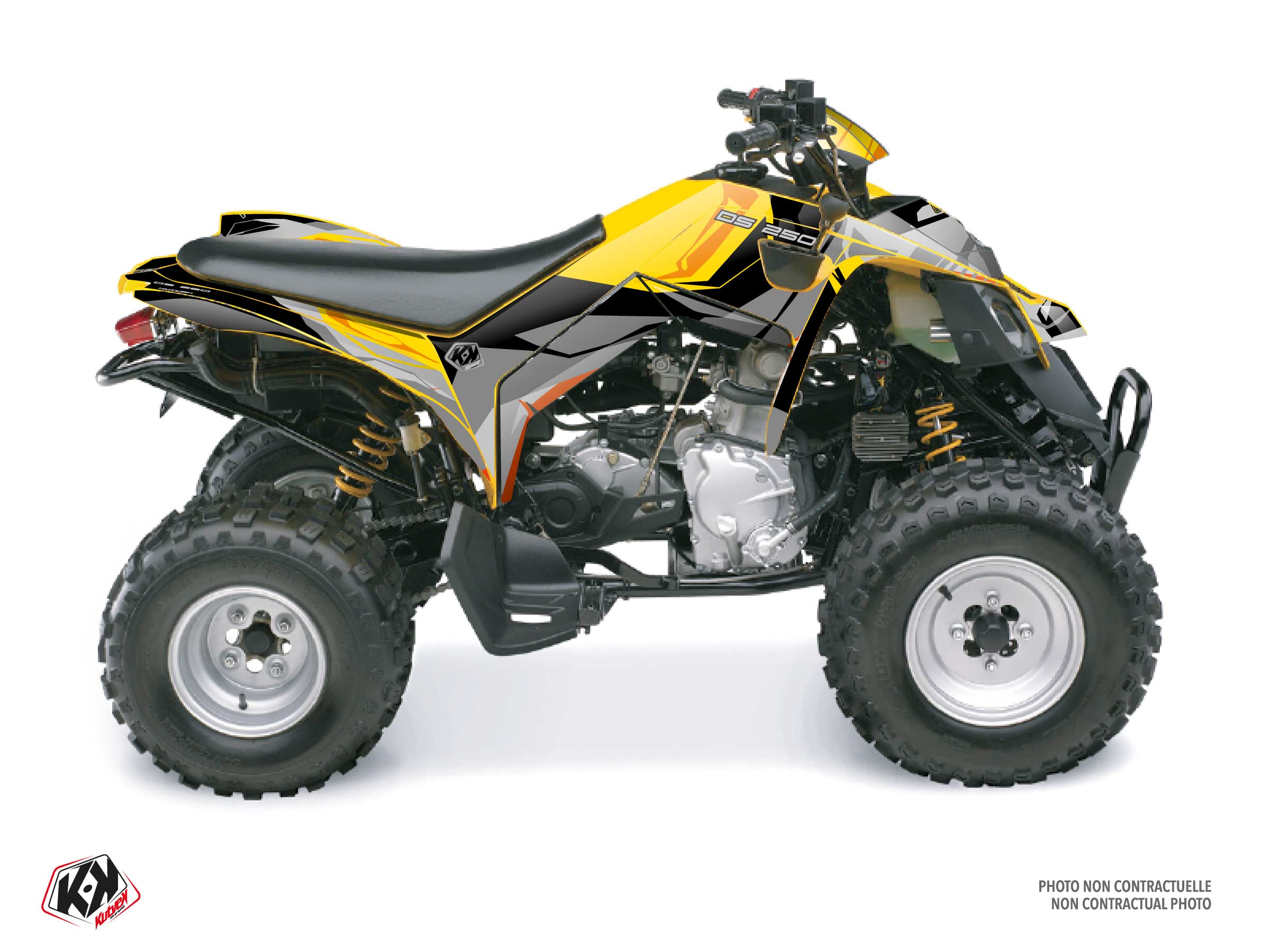 Kit Graphique quad can-am ds 250 kliff jaune