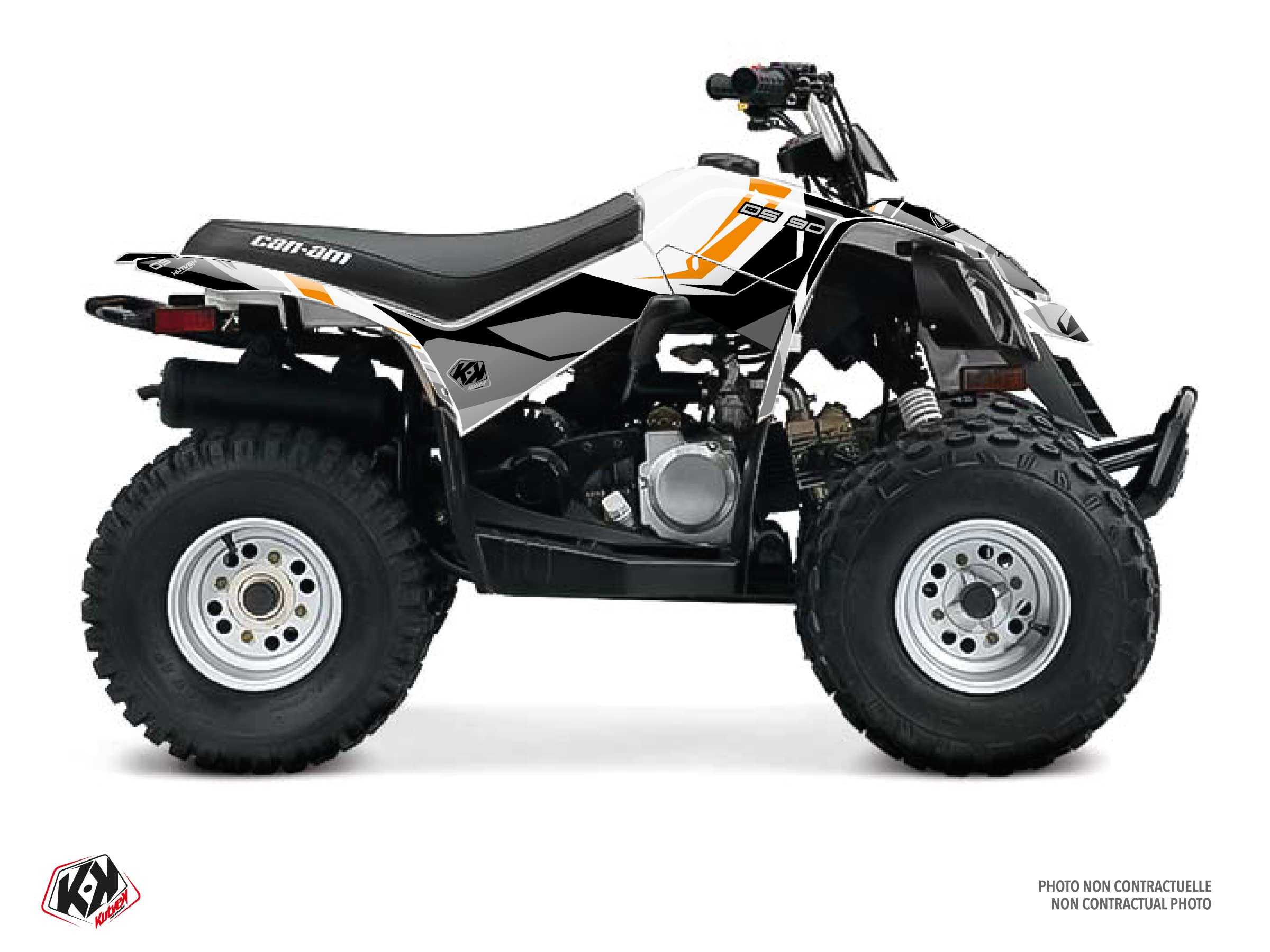 can-am atv kliff  graphic kit white